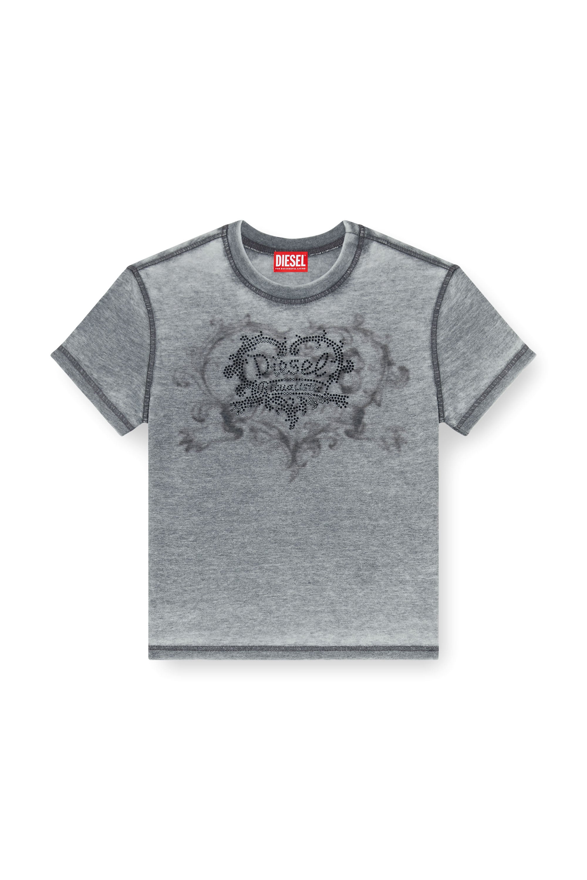 Diesel - T-ILA-AA1, Female's Tシャツ in グレー - 4