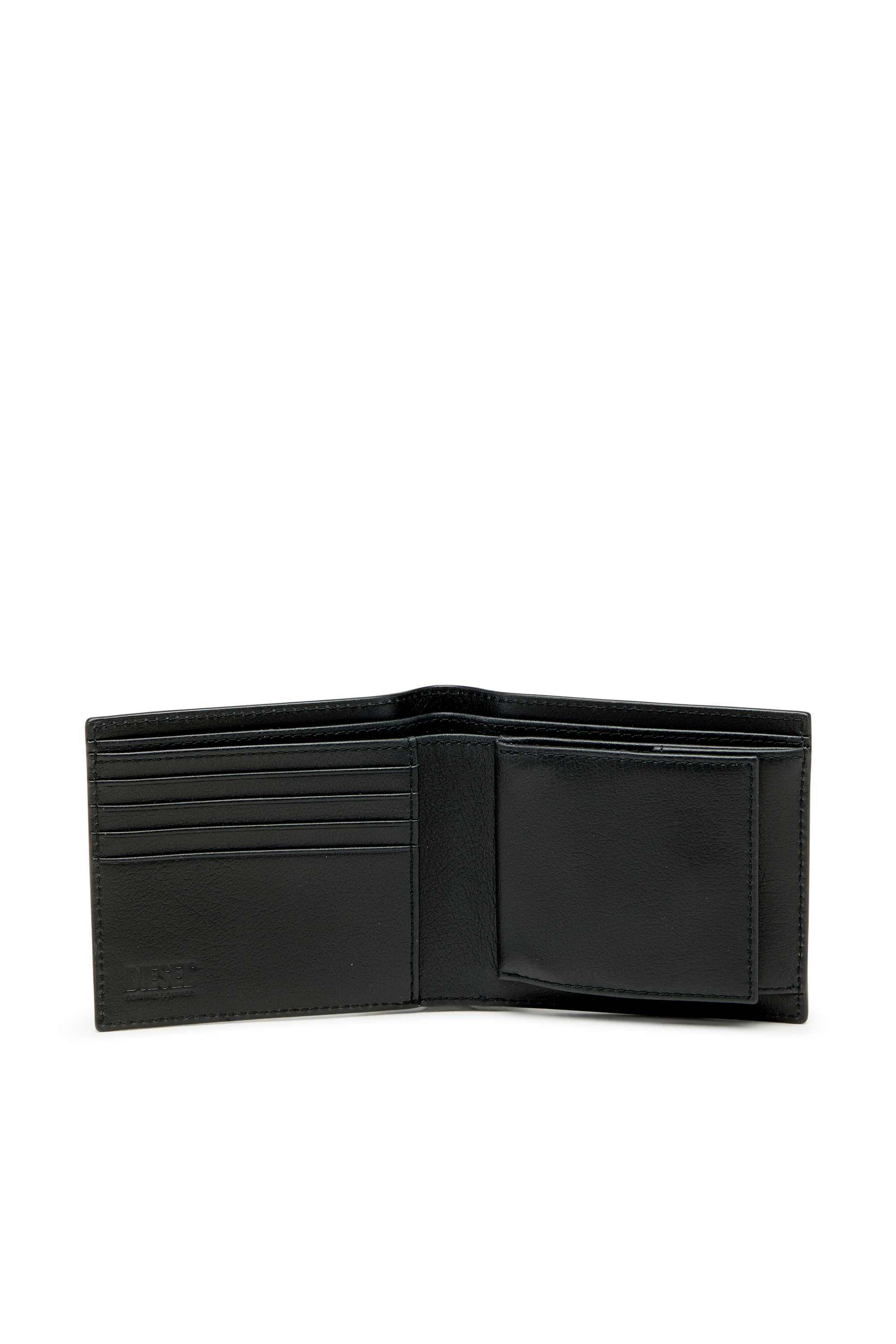 Diesel - MONOGRAM BI-FOLD COIN S 3D, Male's 二つ折りウォレット in ブラック - 3