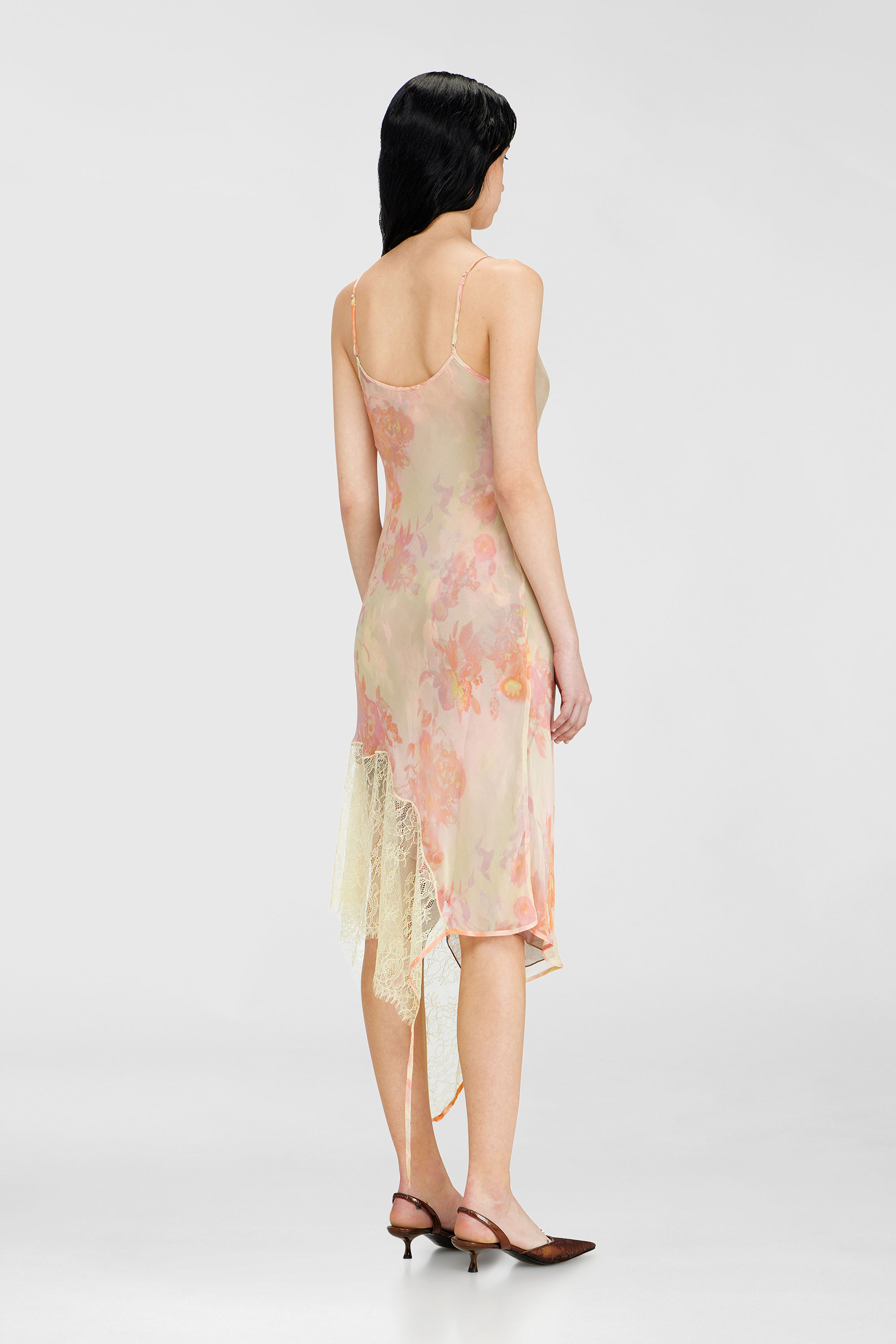 Diesel - D-ANCEL, Female's ドレス in ピンク/イエロー - 4
