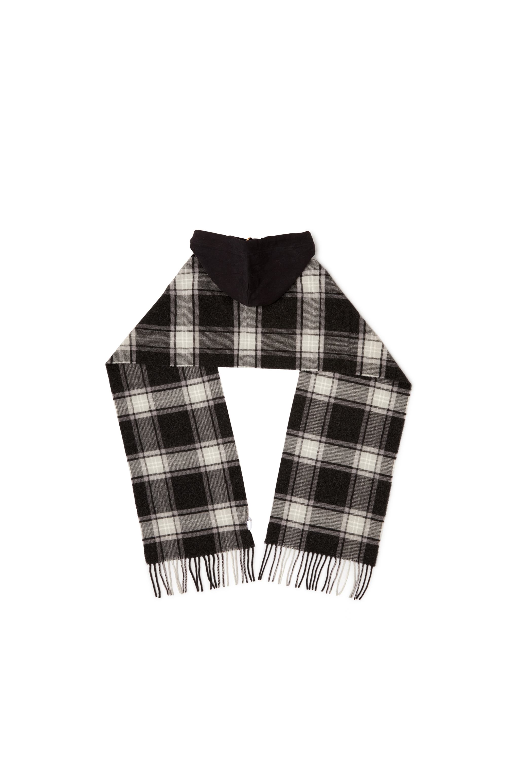 Diesel - S-CARHOOD, Male's フード付きストール in ブラック/ホワイト - 2