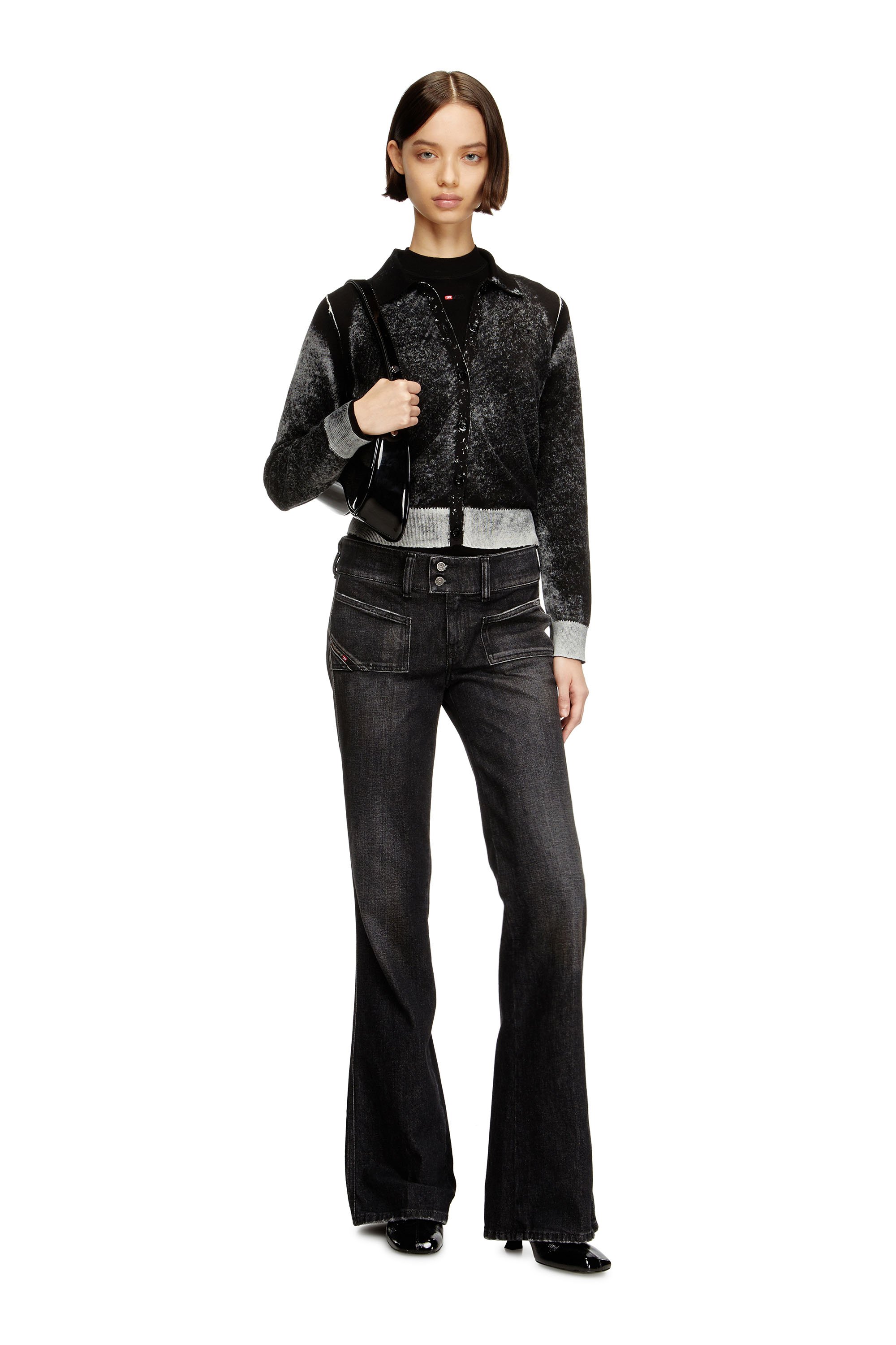 Diesel - Female's Bootcut Jeans D-Hush 09N50, ブラック/ダークグレー - 2