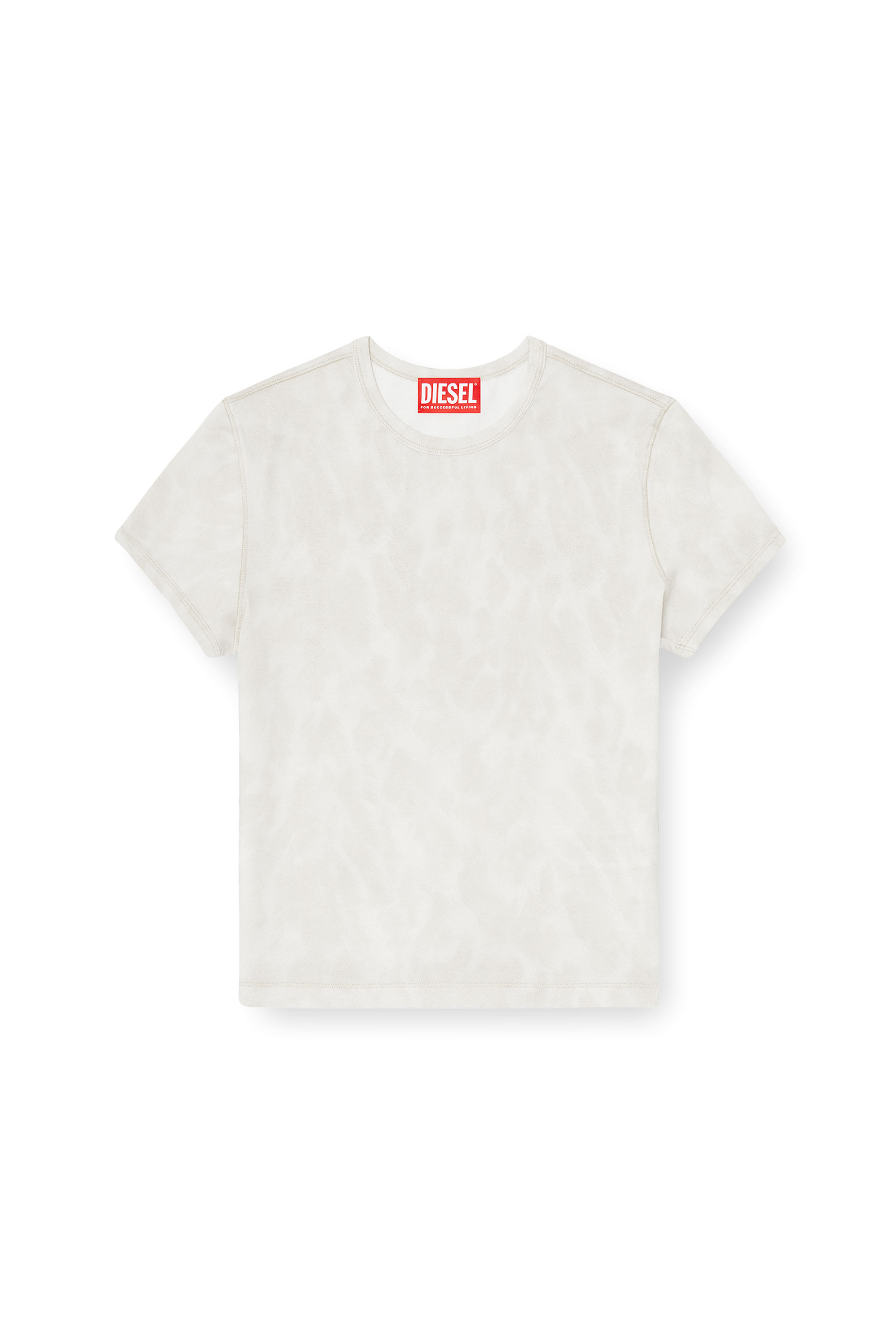 Diesel - T-ANIMA, Female's Animal-print T-shirt in stretch jersey in グレー - 3