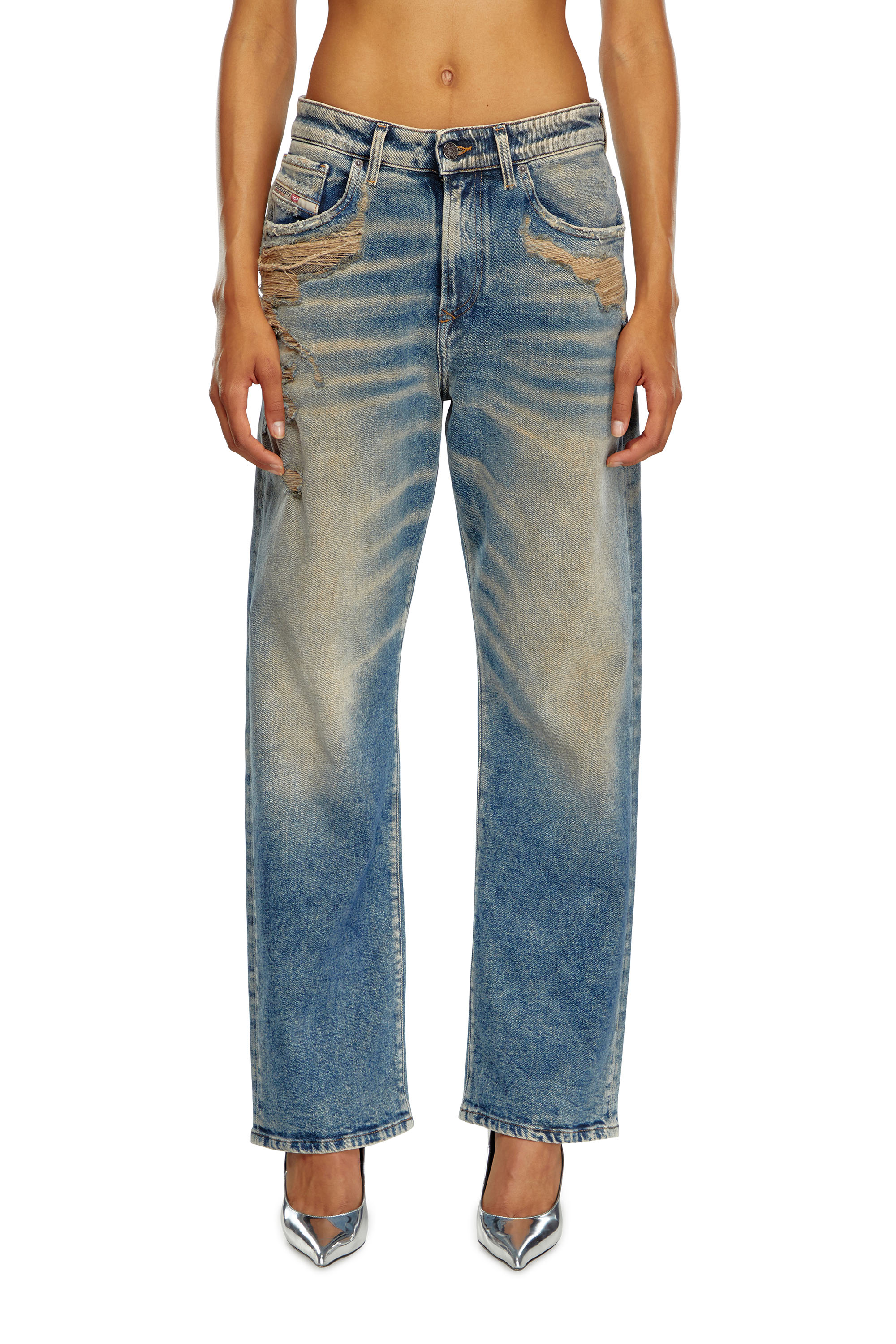 Diesel - Female's Regular Jeans 1999 D-Reggy 09K32, ミディアムブルー - 1