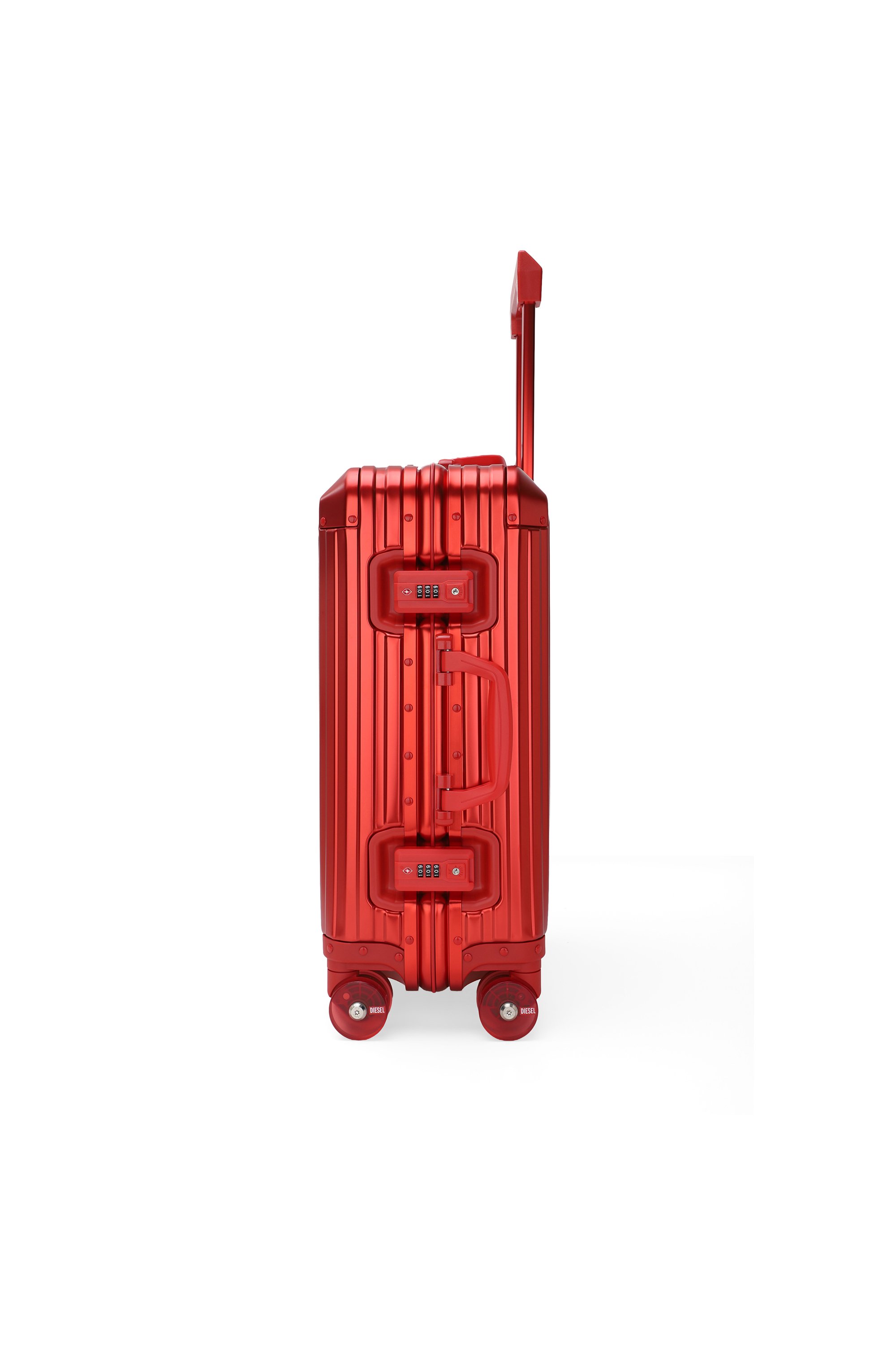 Diesel - DIESEL ALUMINUM TROLLEY- DSL002, Unisex's Aluminum suitcase size S in レッド - 3