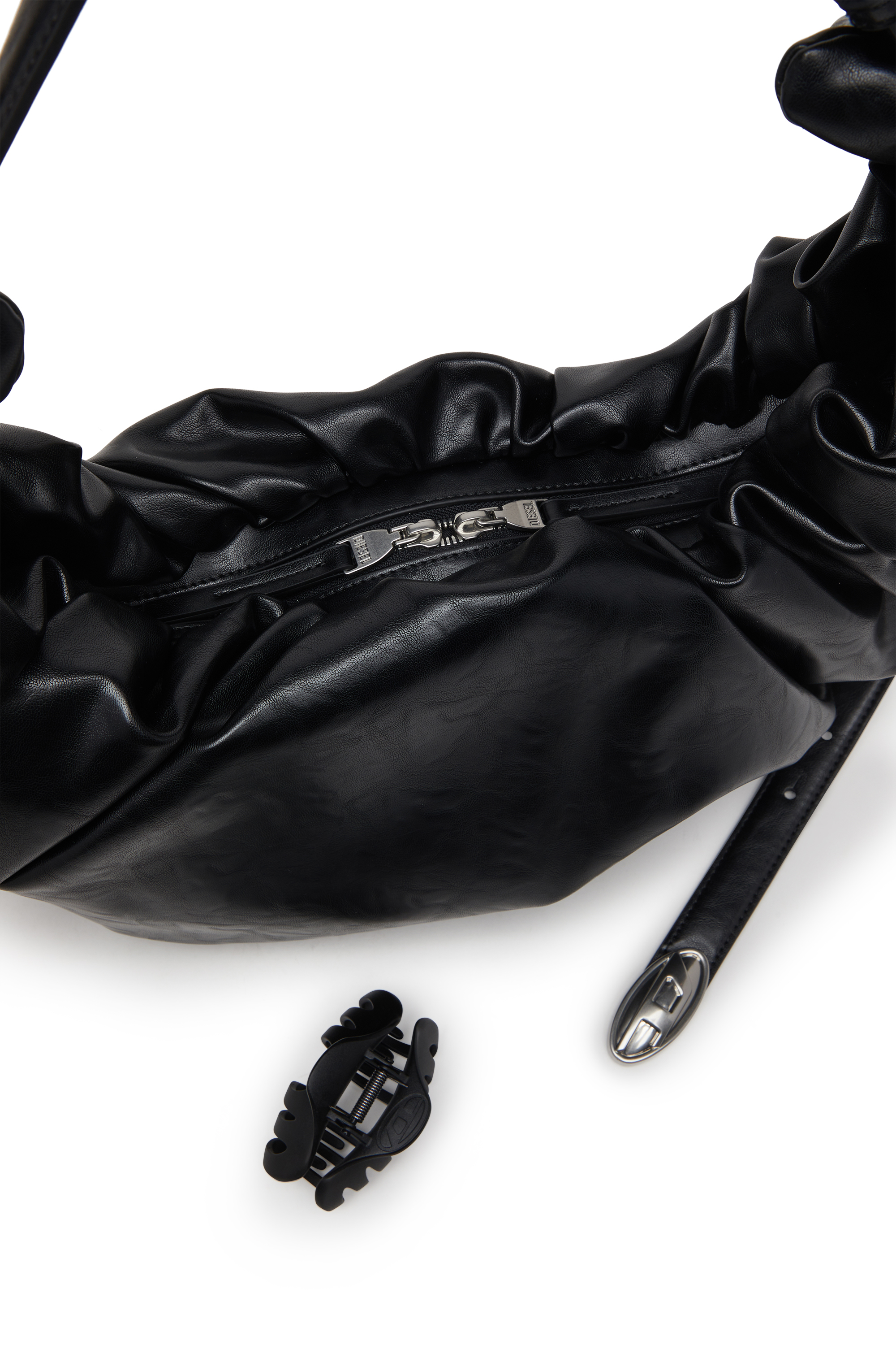 Diesel - GRAB-D HOBO L, Female's ホーボーバッグ L in ブラック - 6