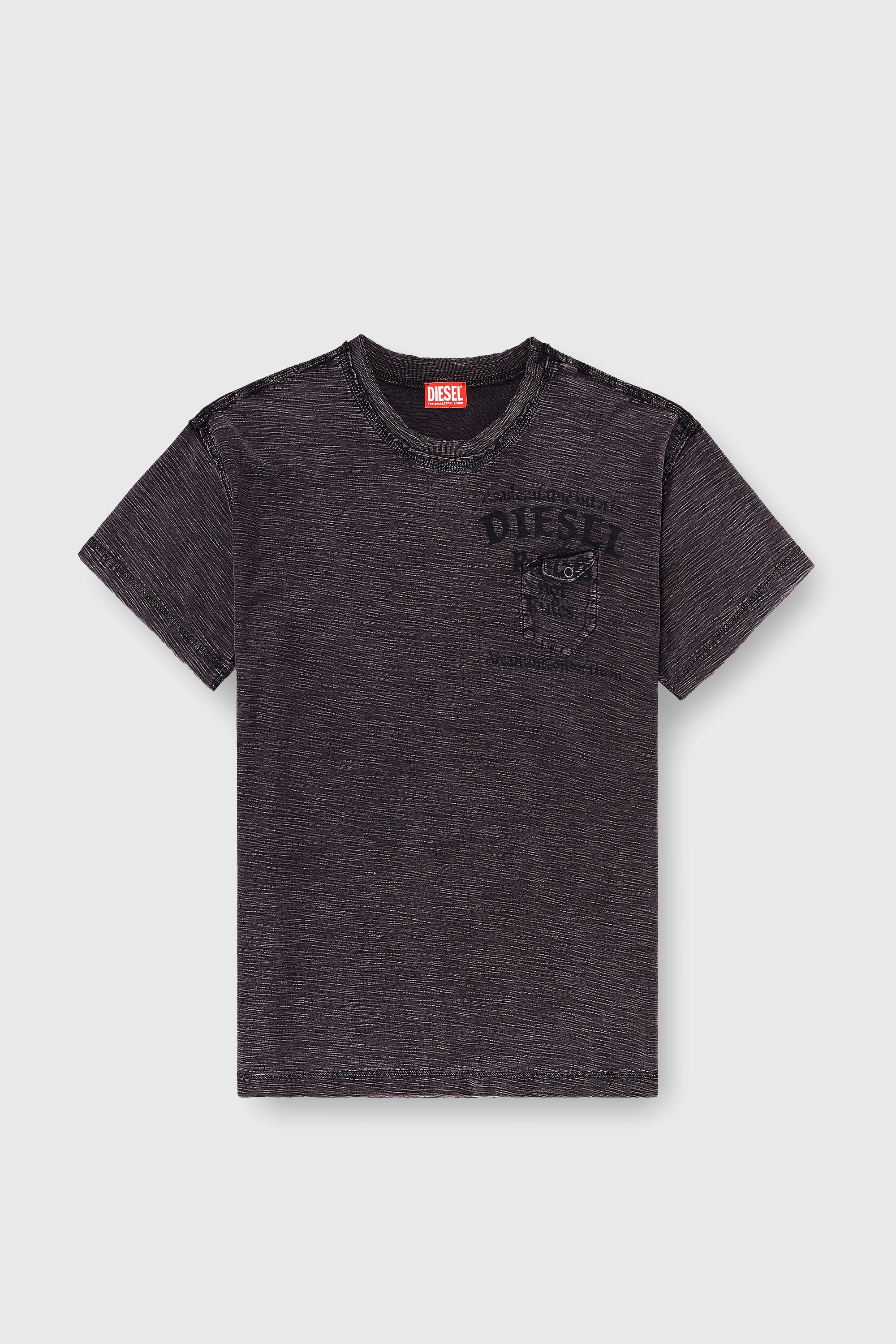 Diesel - T-ARDY, Male's Tシャツ in ダークグレー - 2