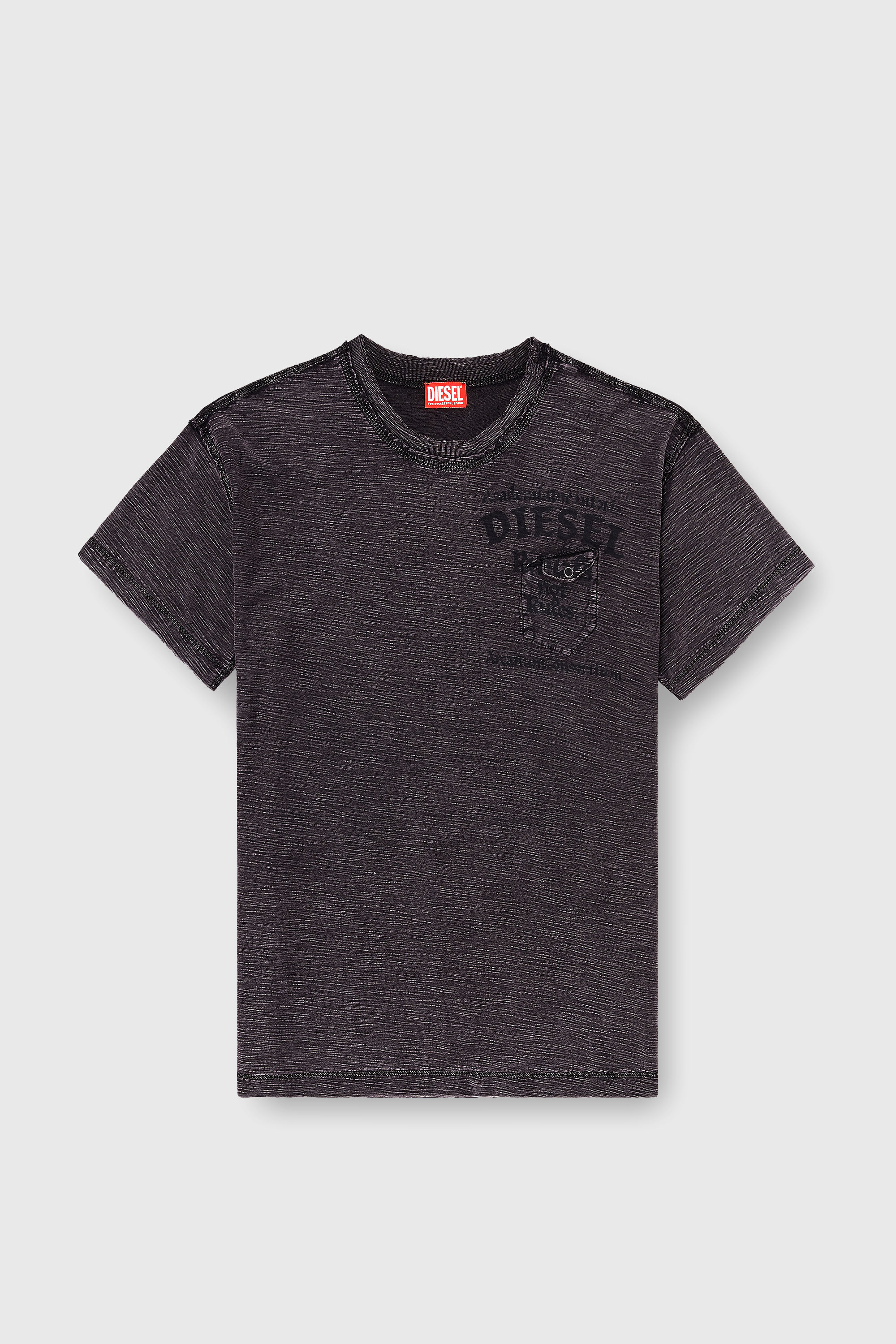 Diesel - T-ARDY, Male's Tシャツ in ダークグレー - 2