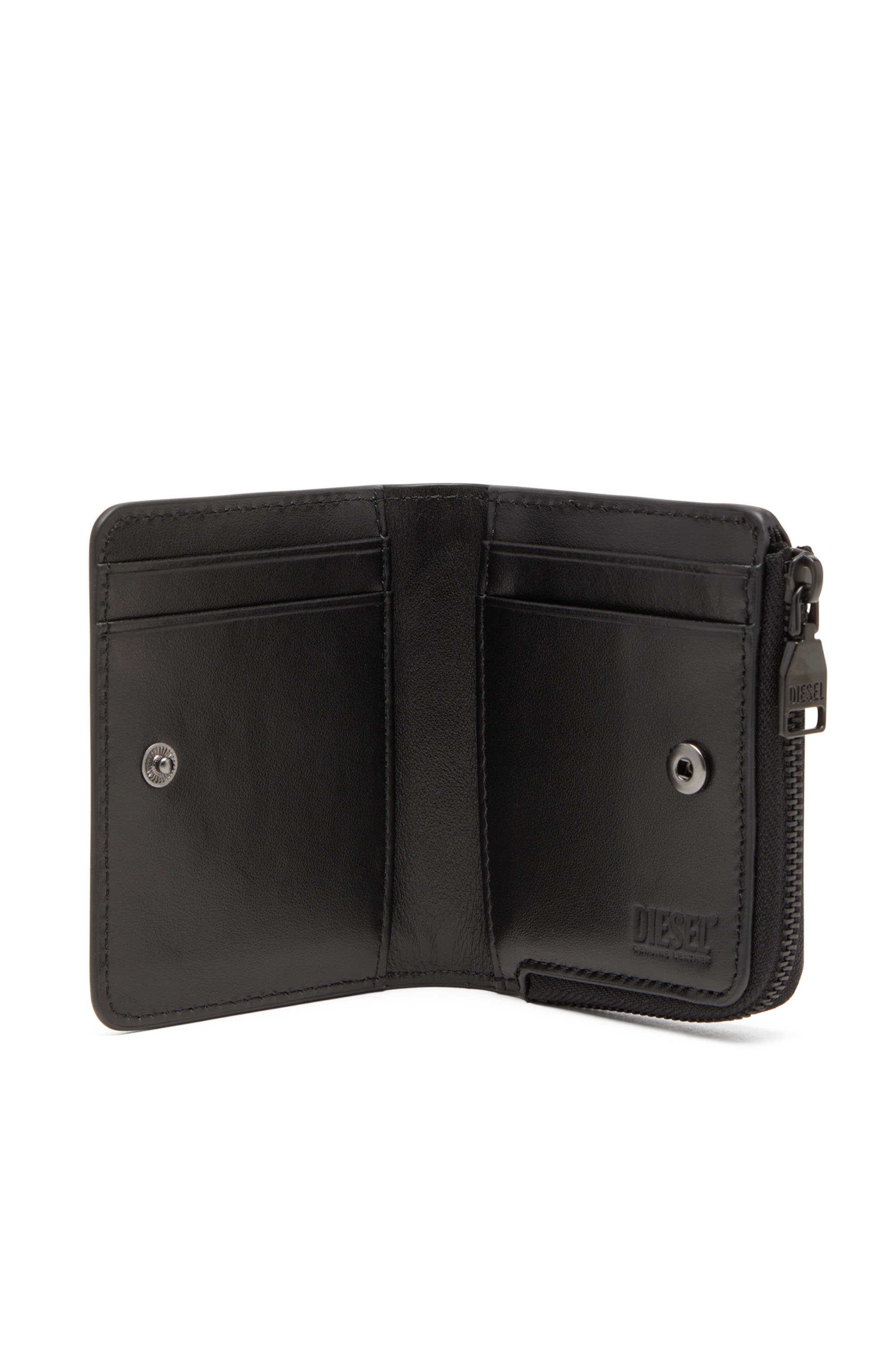 Diesel - HOLI-D CARD HOLDER ZIP L, Unisex's Card holder in smooth leather in ブラック - 3