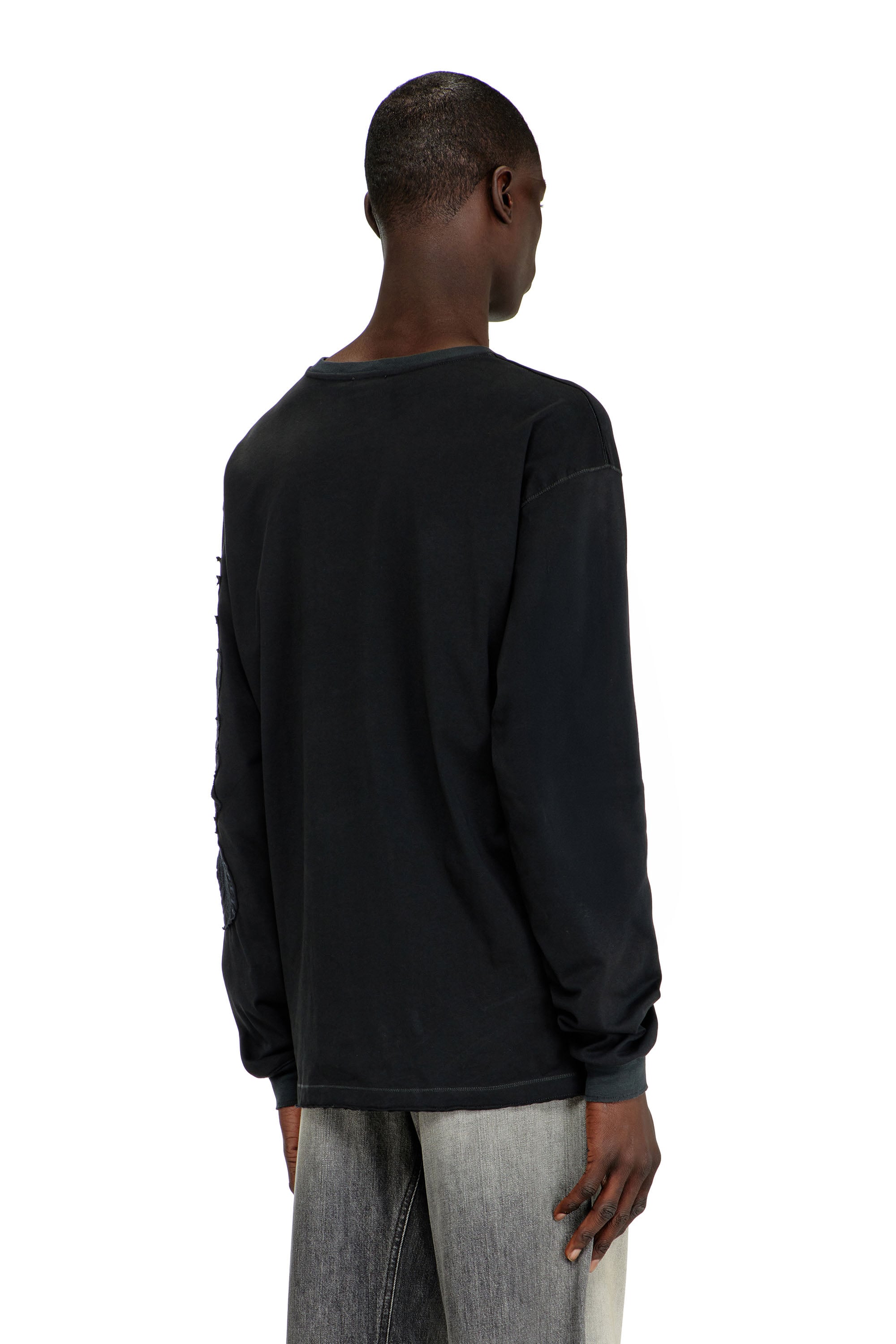 Diesel - T-NORM-LS-AA3, Male's 長袖Tシャツ in ブラック - 4