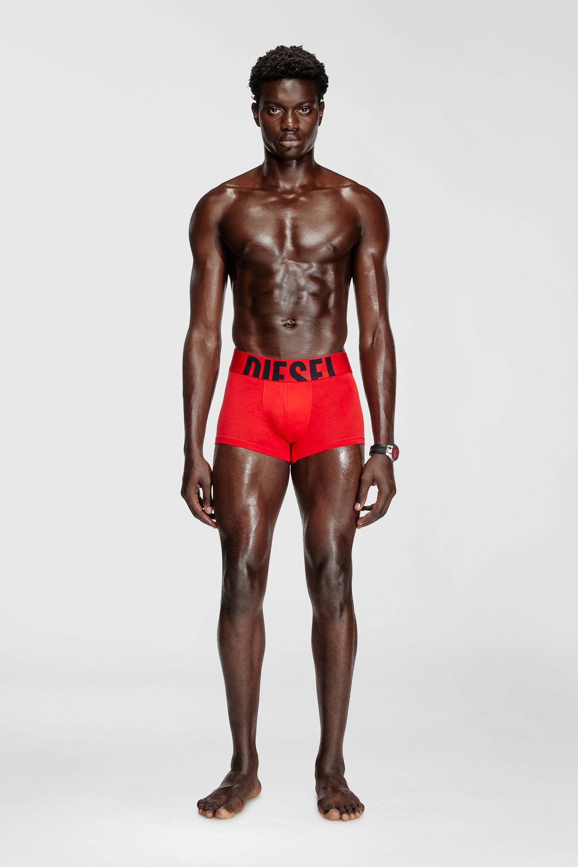 Diesel - UMBX-DAMIENTHREEPACK-5.5EL, Male's ボクサーパンツ3枚パック in レッド/ブラック - 2