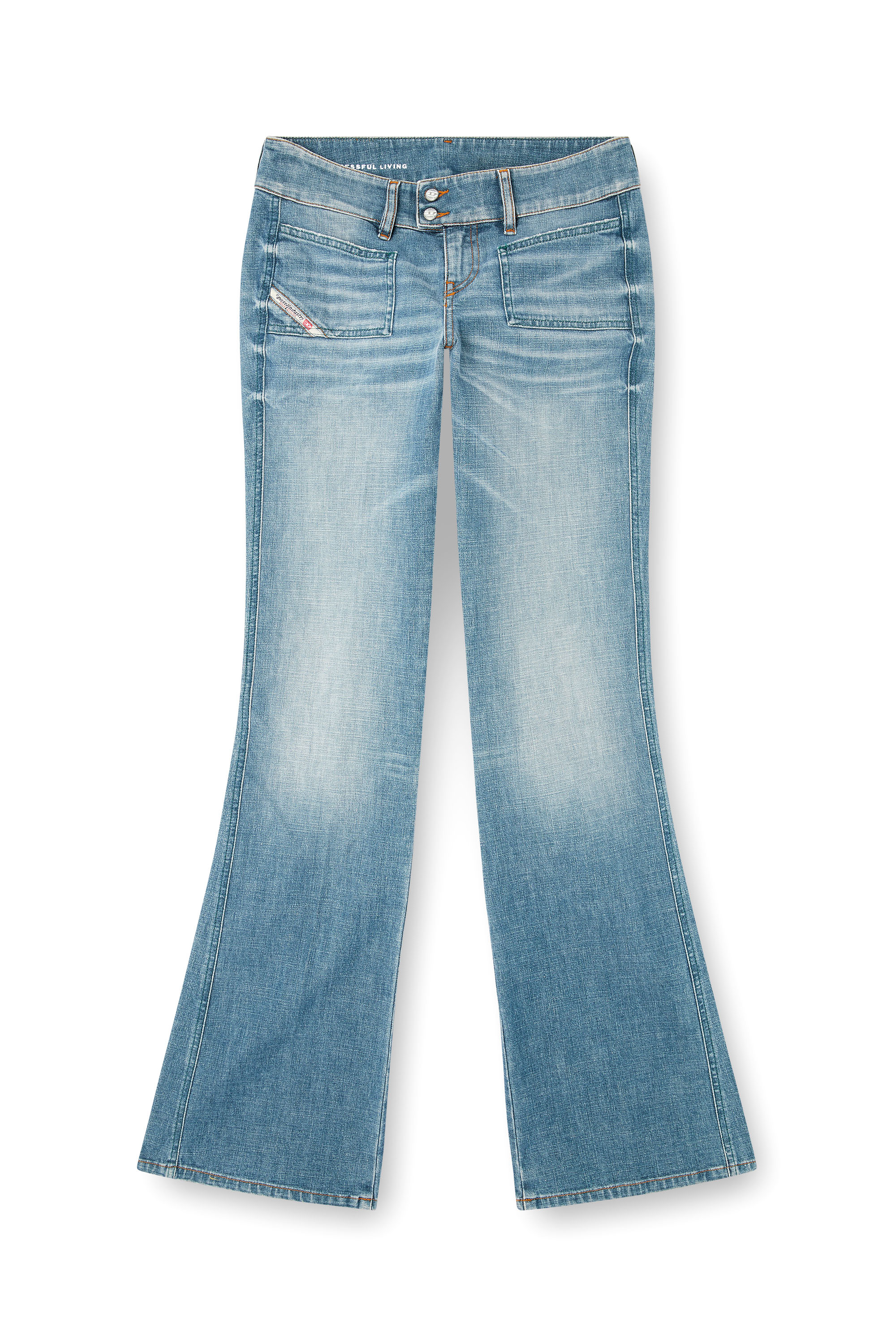 Diesel - Female's Bootcut Jeans D-Hush 09M58, ミディアムブルー - 3