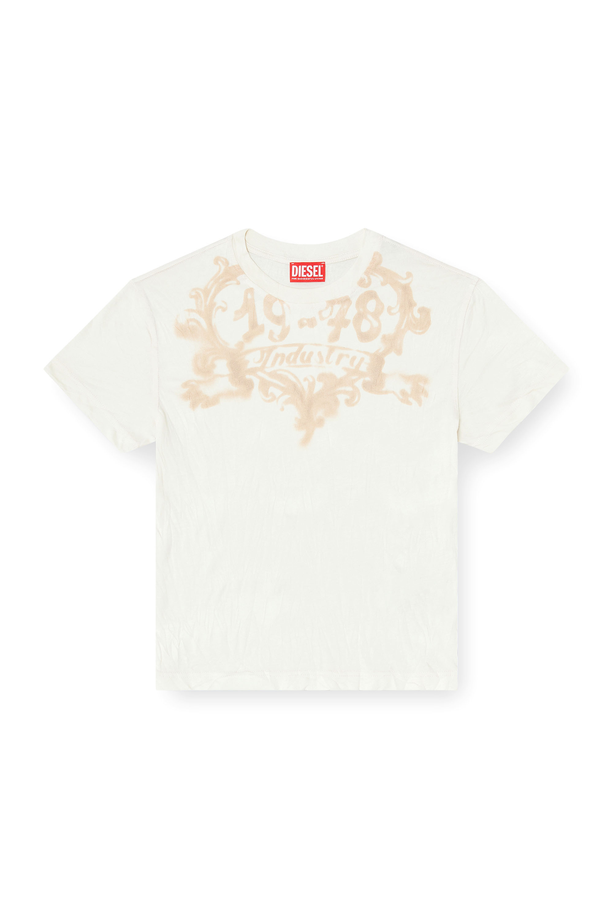 Diesel - T-ILA-AA5, Female's Tシャツ in ホワイト/ピンク - 3