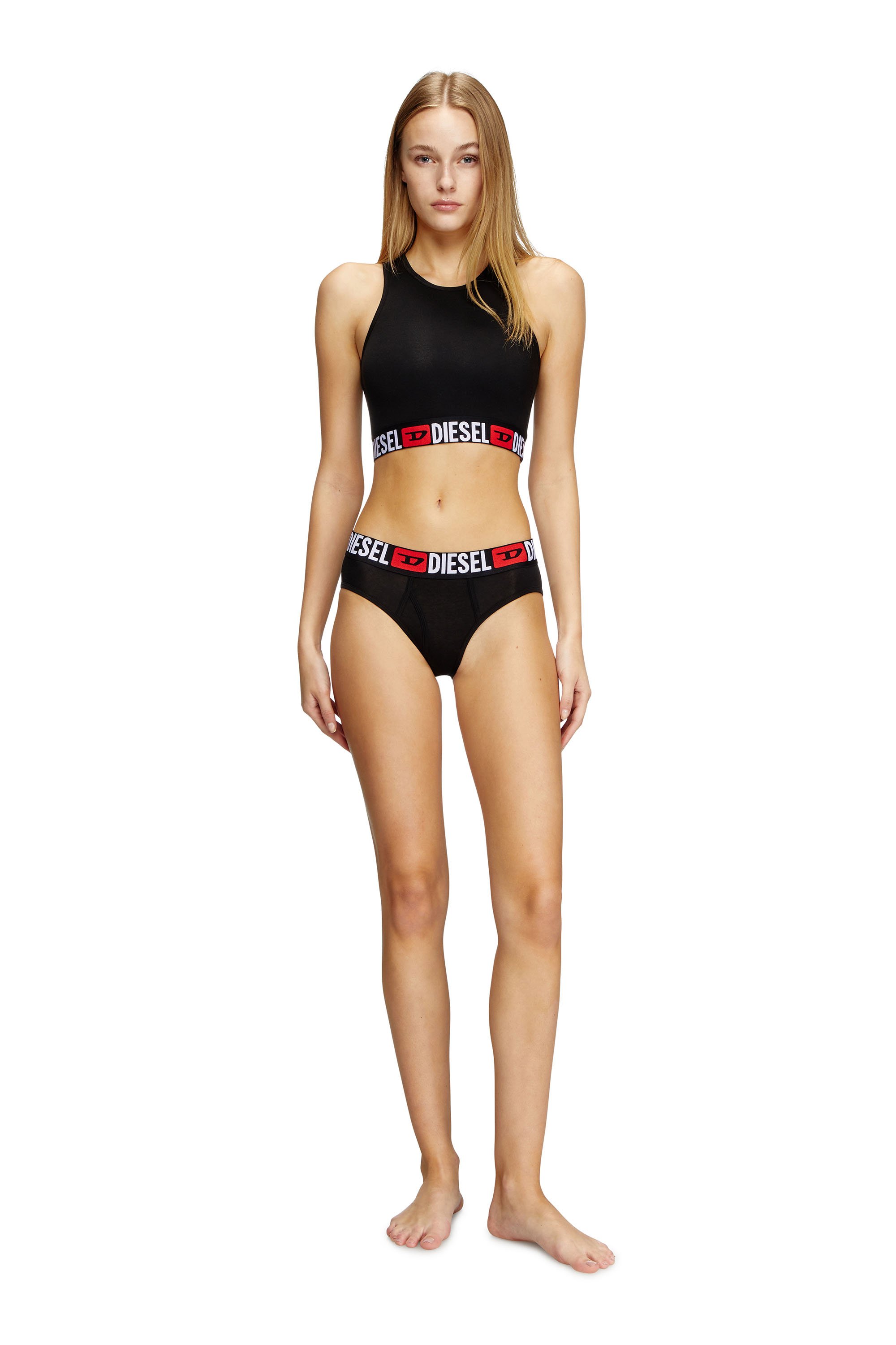 Diesel - OXY-D-CORE-3PACK, Female's Three-pack briefs with maxi-logo waist in ブラック - 3