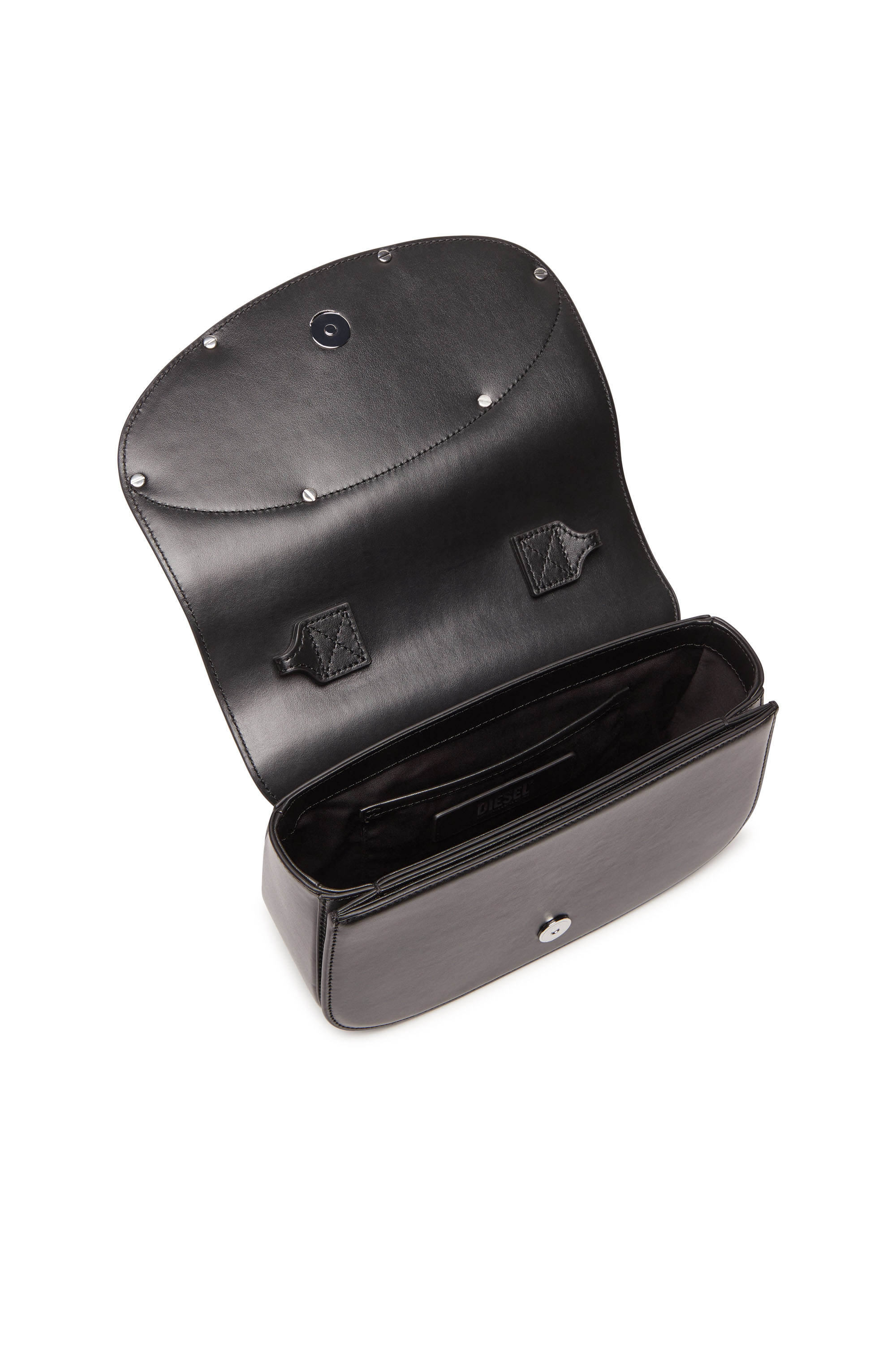 Diesel - 1DR M, Female's カウレザーショルダーバッグM in ブラック - 4