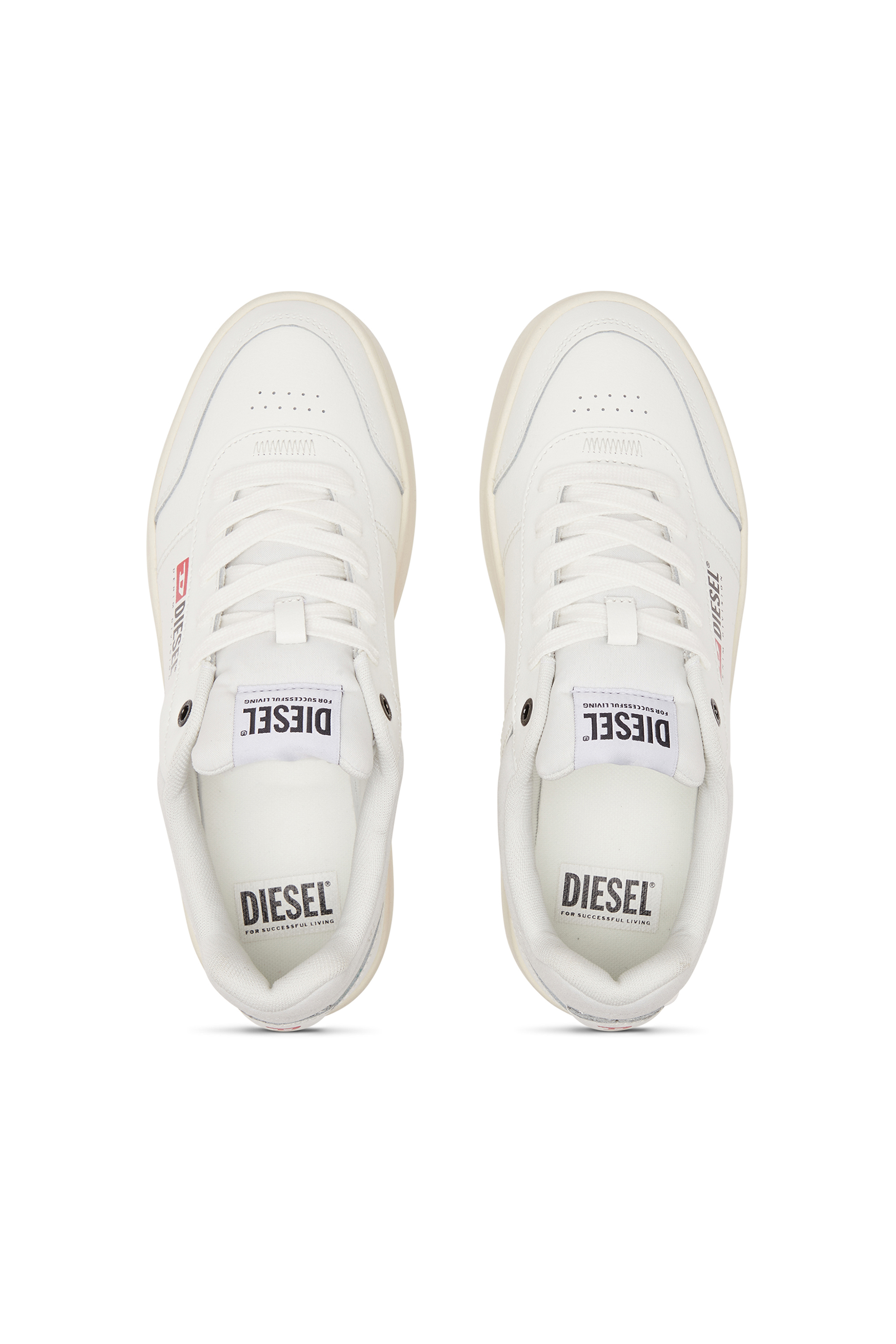 Diesel - S-ATHENE BOLD VTG W, Female's S-Athene-Retro platform sneakers in leather in ホワイト - 5