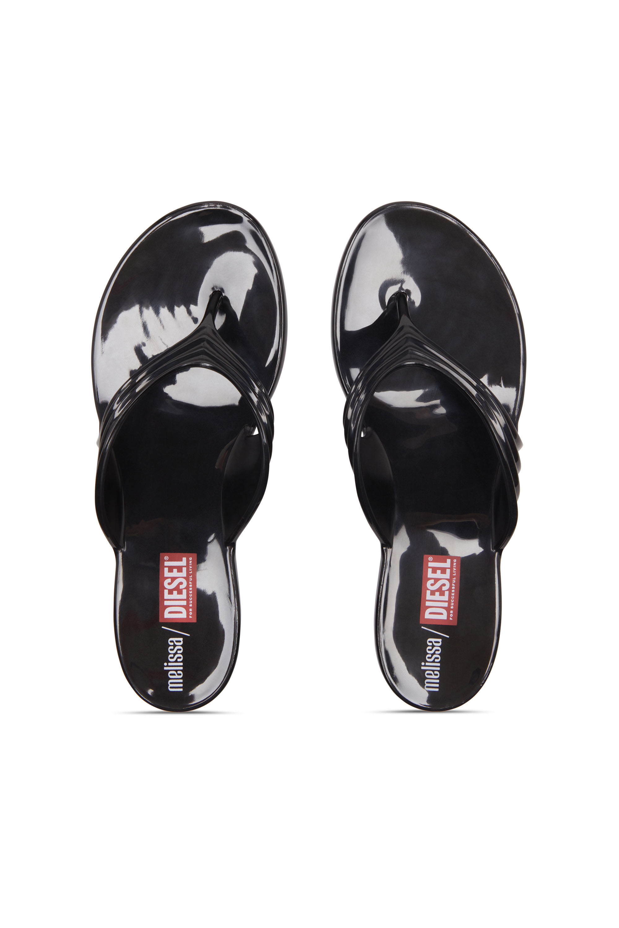 Diesel - MELISSA QUANTUM THONG, Female's Sculptural flip-flops in Melflex® in ブラック - 6