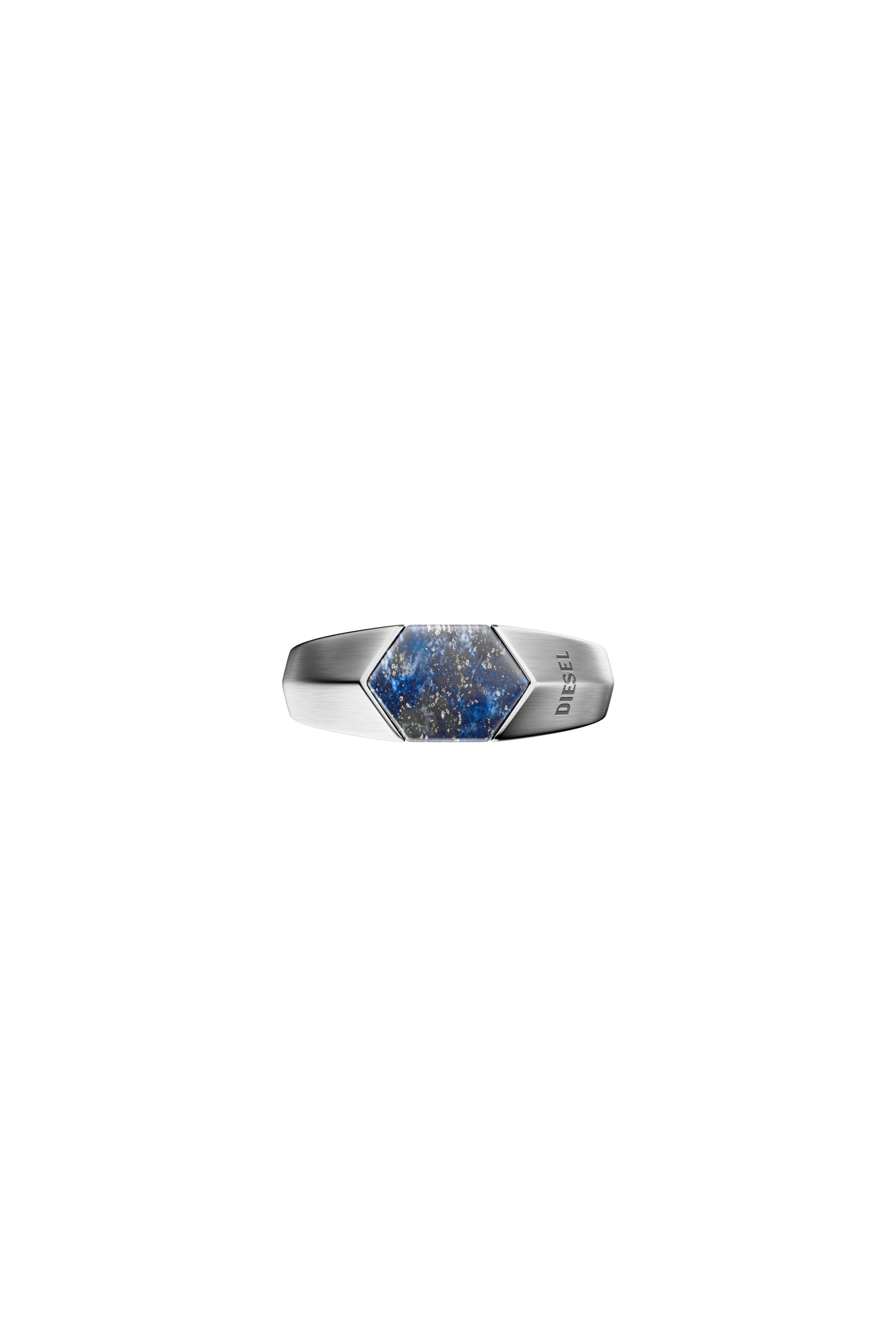 Diesel - DX1712040, Unisex's Lapis Signet Ring in シルバー/ブルー - 3