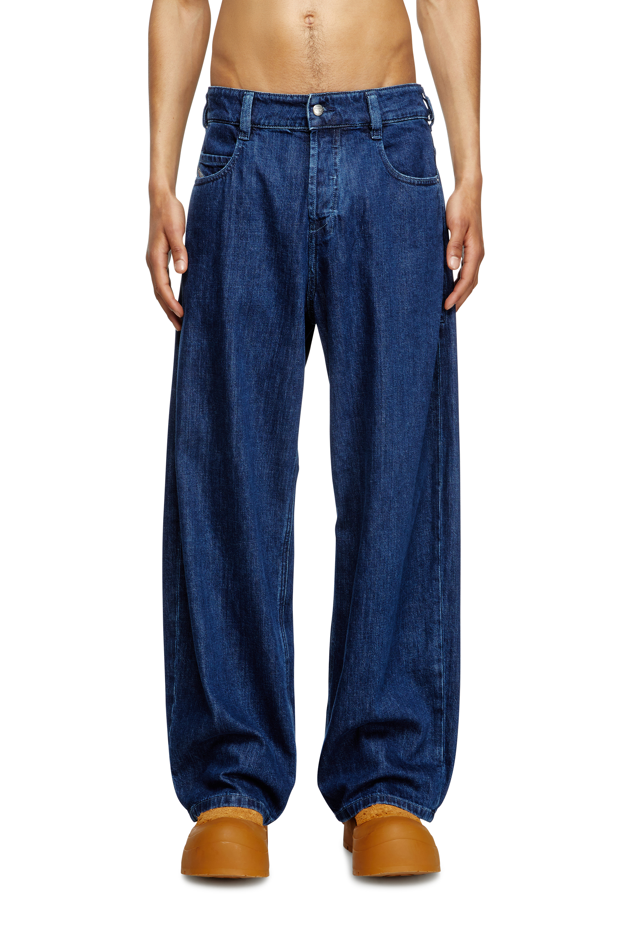 Diesel - Unisex's Relaxed Jeans 1997 D-Enim 0DBDX, ダークブルー - 3