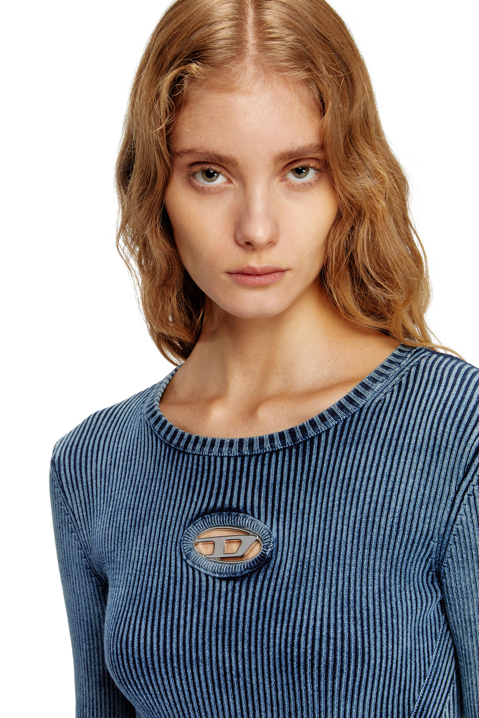 Diesel - M-ANCHORAGE-LS, Female's ニットドレス in ブルー - 5