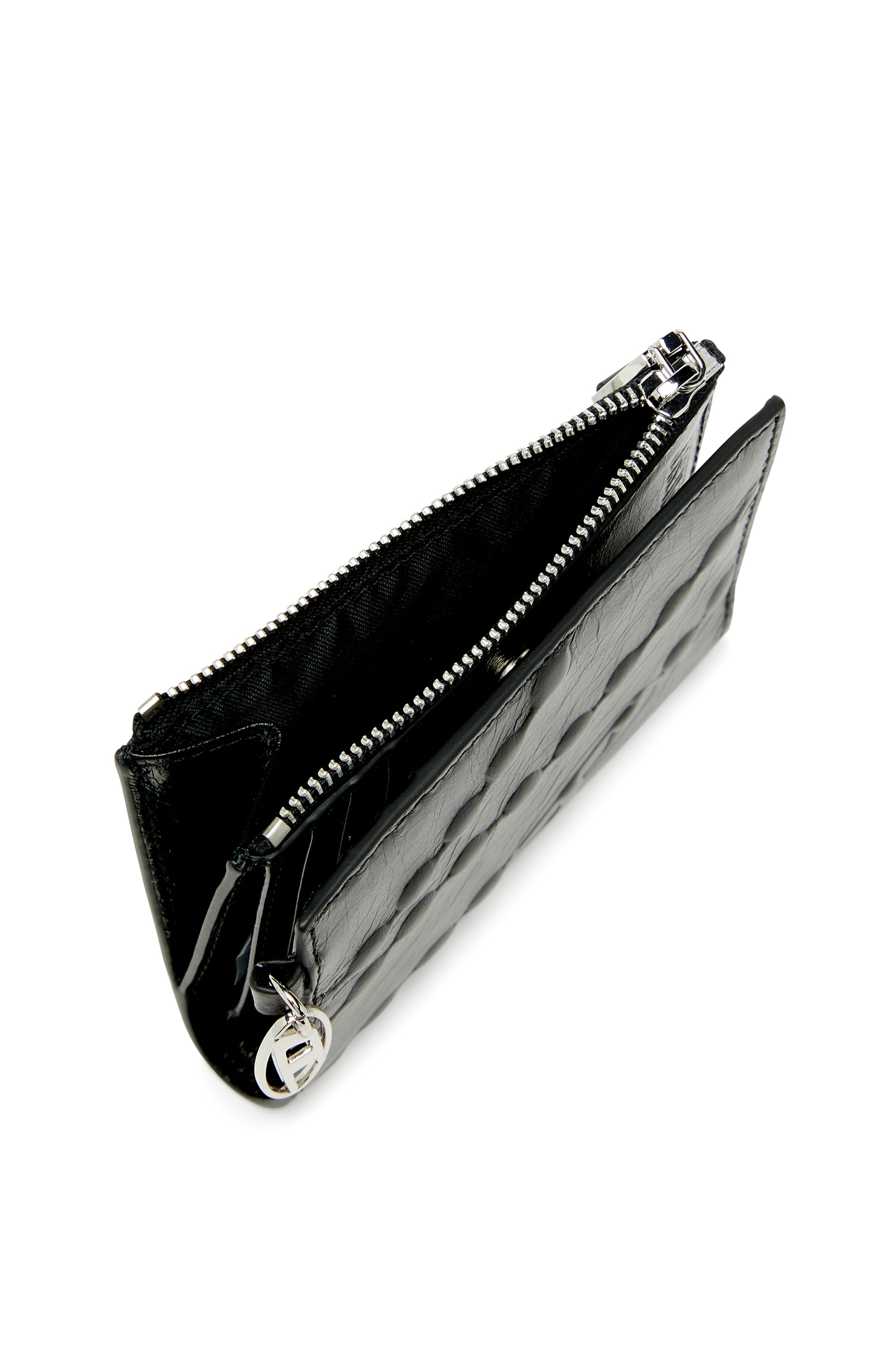 Diesel - OVAL-D BI FOLD ZIP II, Female's 二つ折りウォレット in ブラック - 4