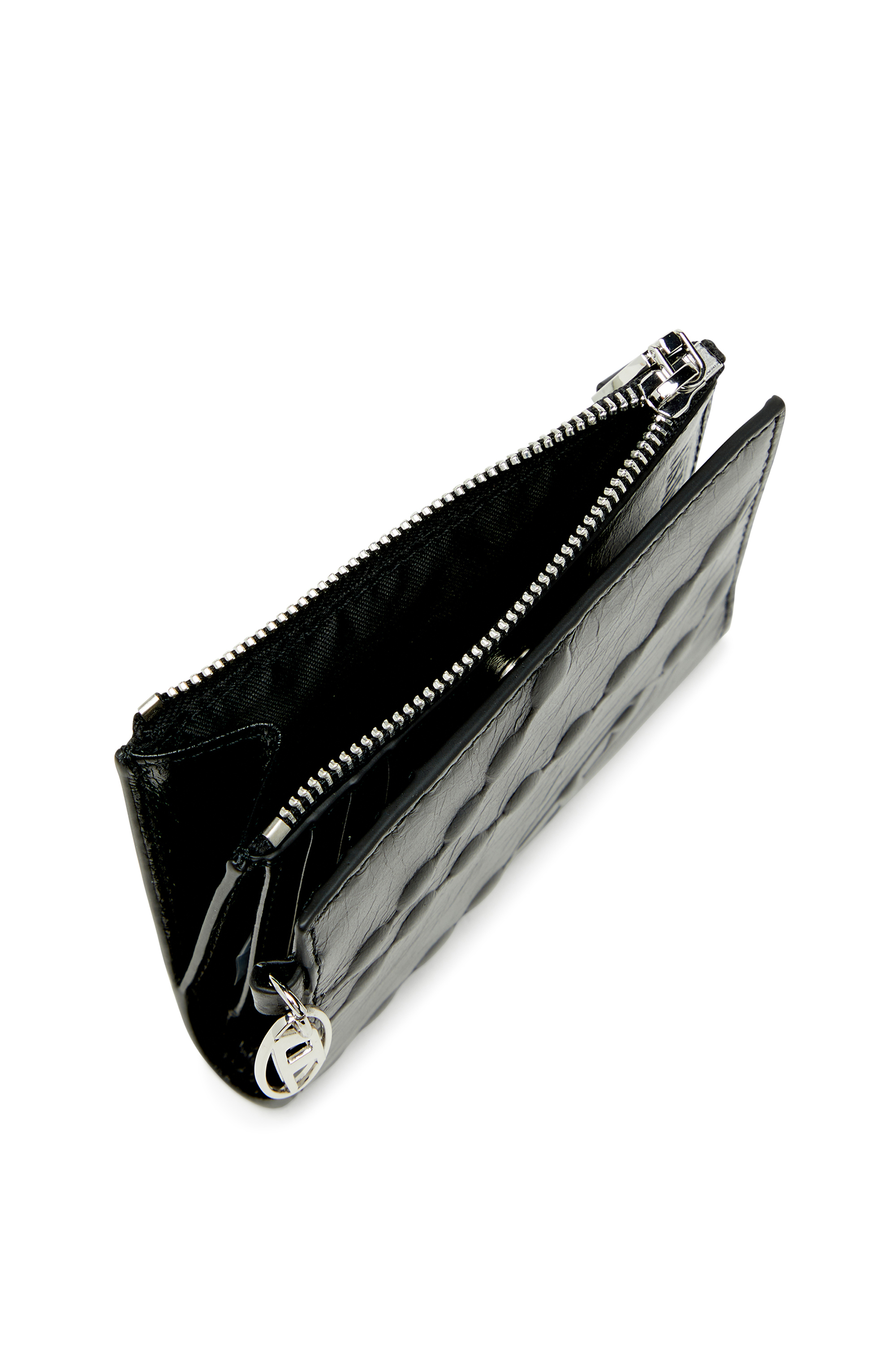 Diesel - OVAL-D BI FOLD ZIP II, Female's 二つ折りウォレット in ブラック - 4