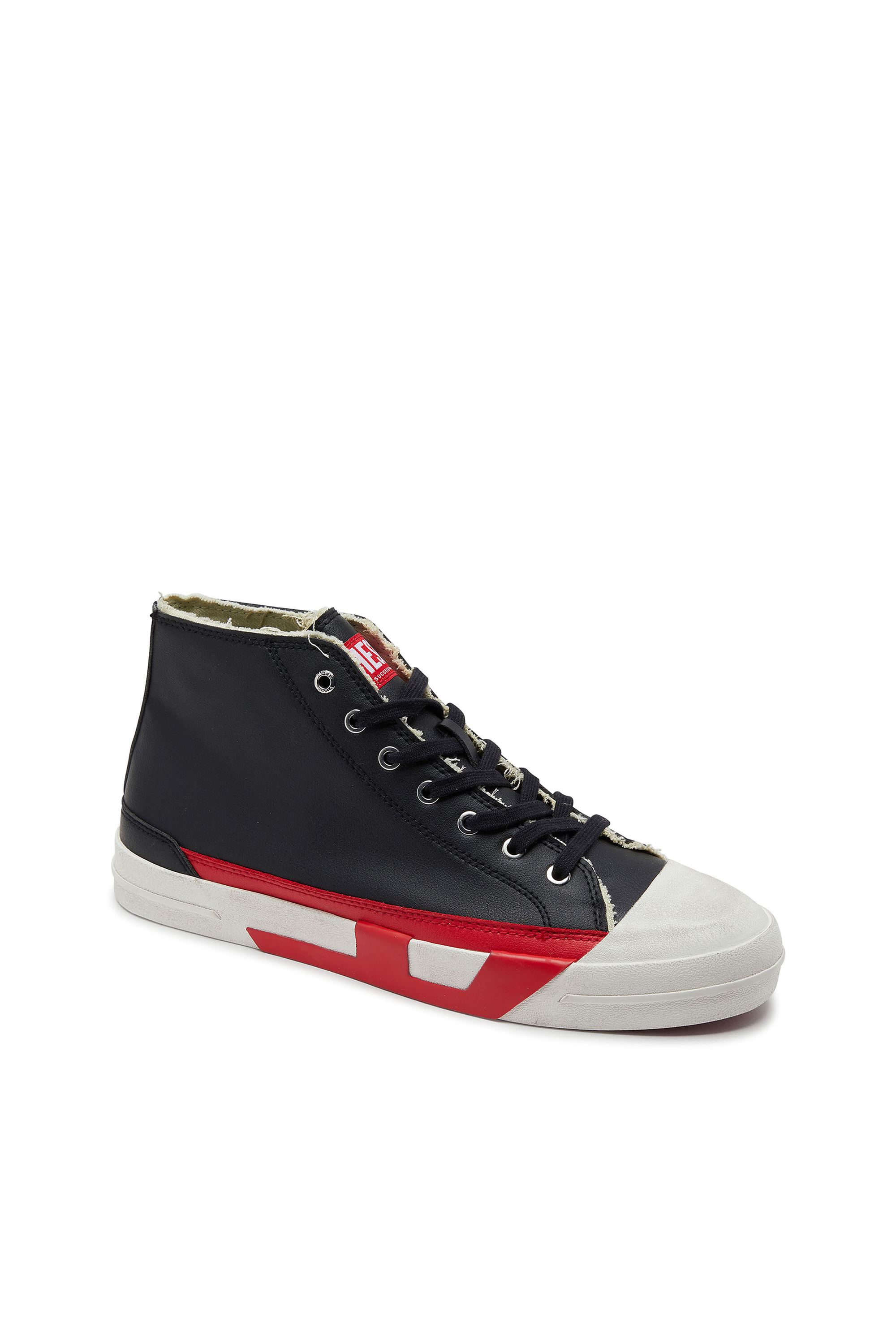 Diesel - S-D-VERSE MID II, Male's ミッドカットスニーカー in ブラック/レッド - 7