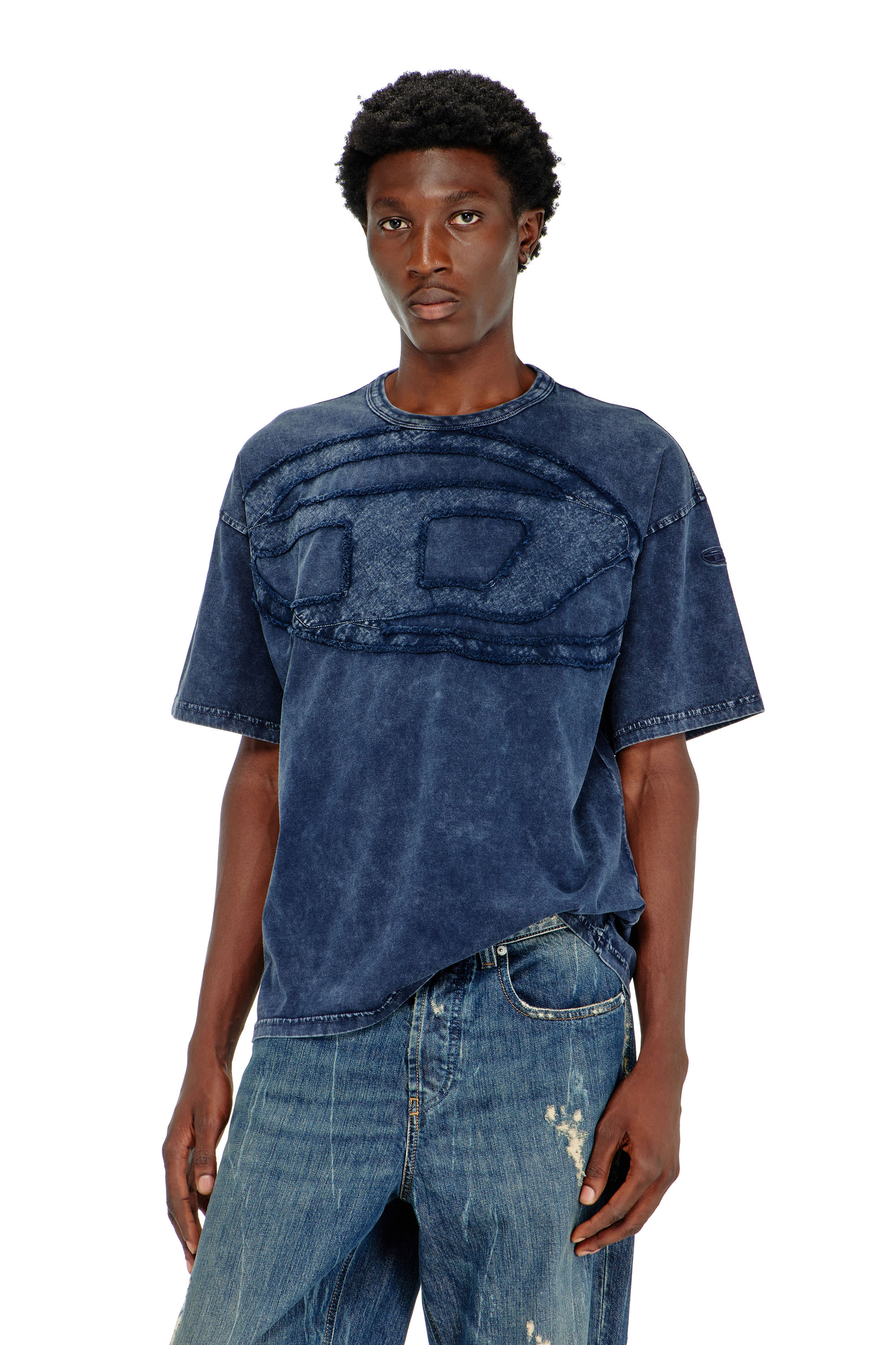 Diesel - T-BOXT-DEN, Male's Tシャツ in ミディアムブルー - 3