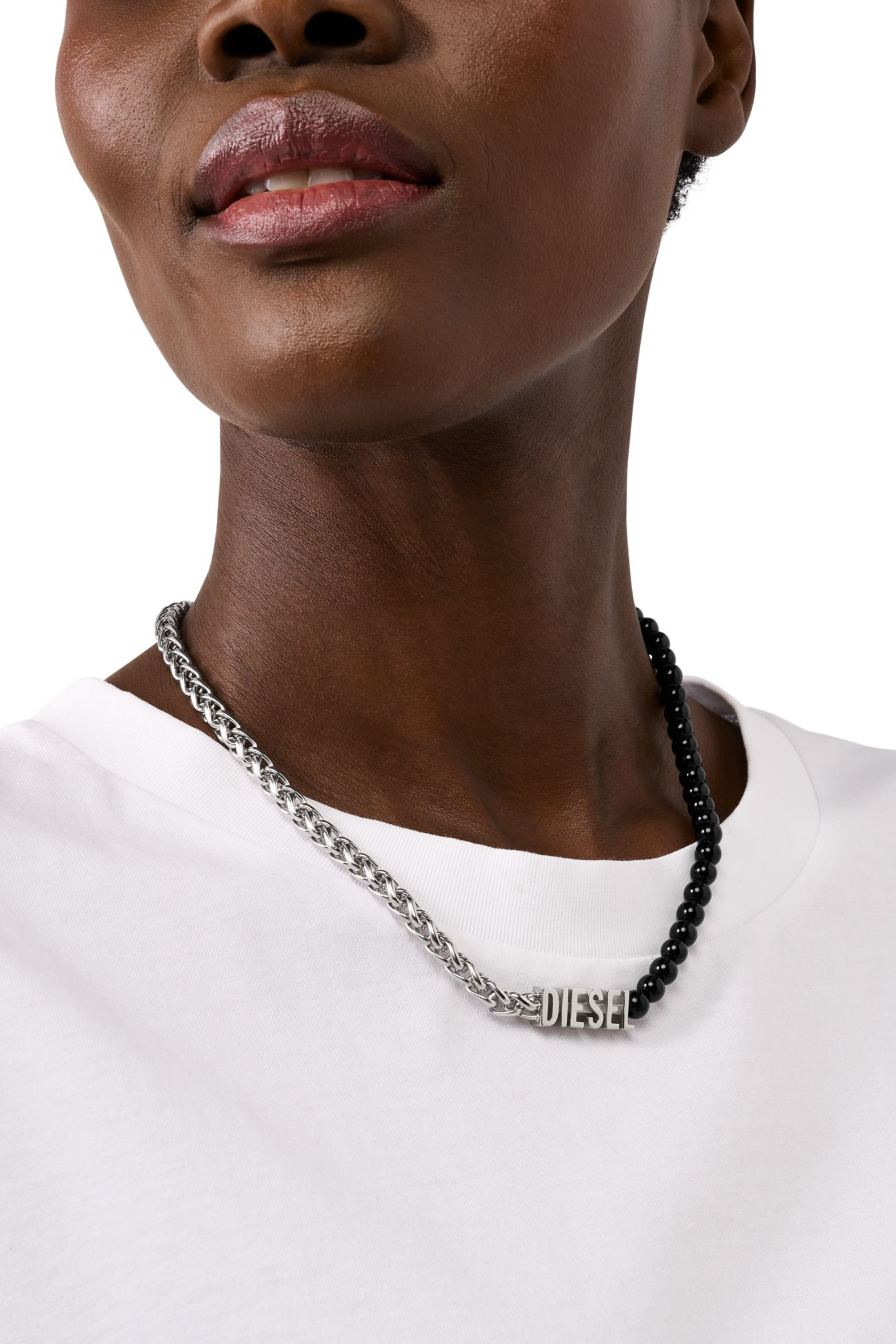 Diesel - DX1543040 JEWEL, Unisex's ネックレス in シルバー/ブラック - 4