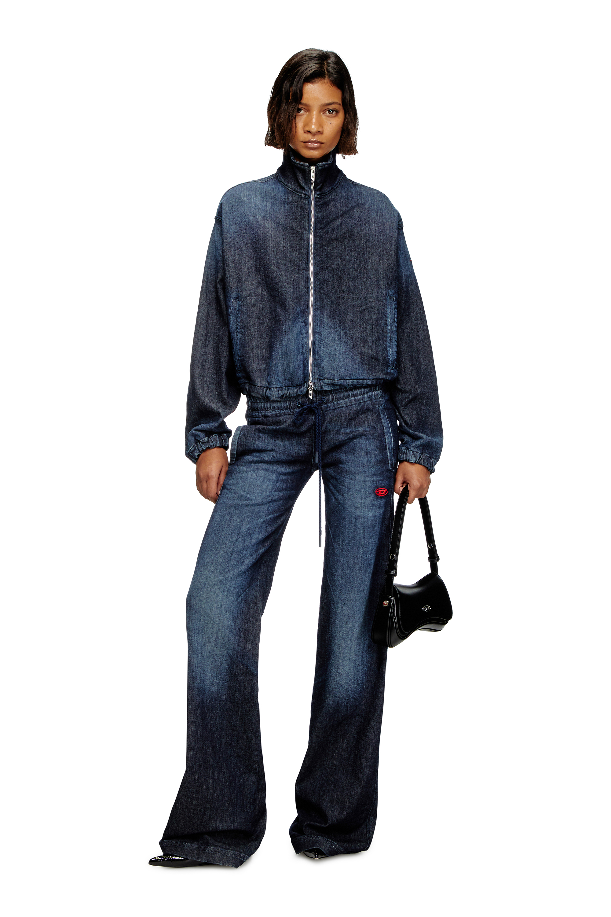 Diesel - PLAY CLUTCH, Female's Play-Semi gloss leather shoulder bag in ブラック - 6