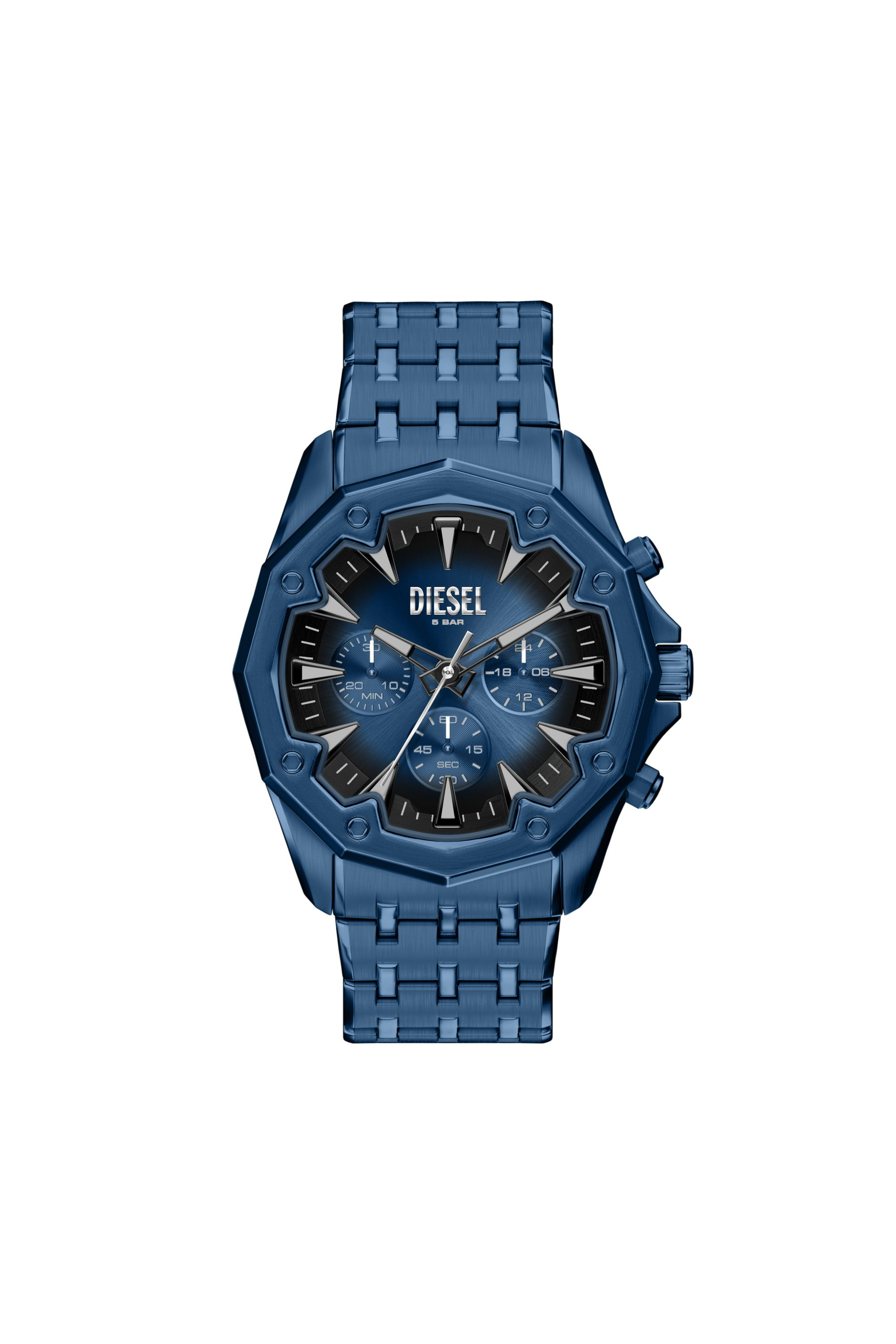 Diesel - DZ4705 WATCH, Male's Stinger Blue Stainless Steel Watch in ブルー - 1