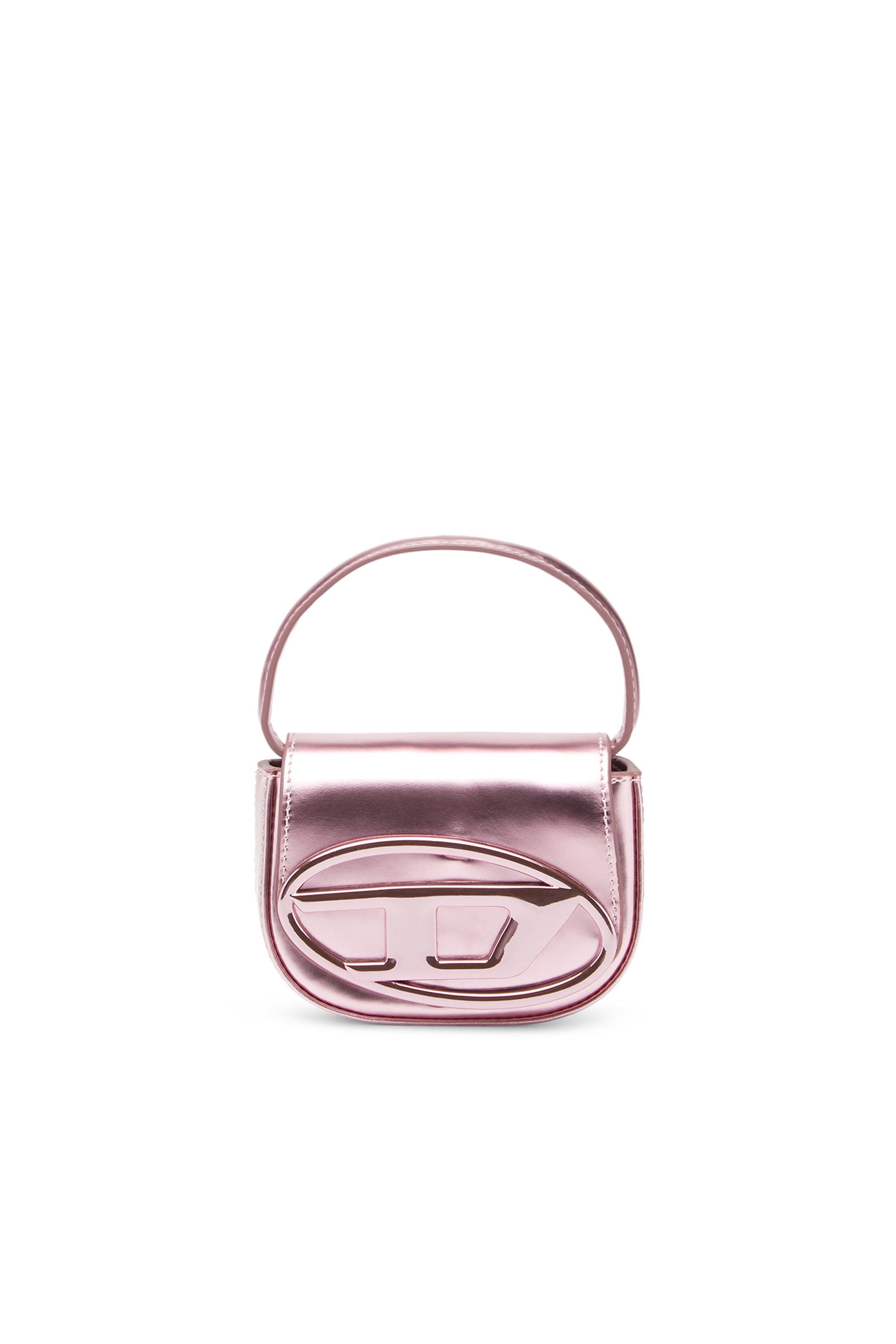 Diesel - 1DR-XS-S, Female's カウレザーショルダーバッグXS in ピンク / ホワイト - 1