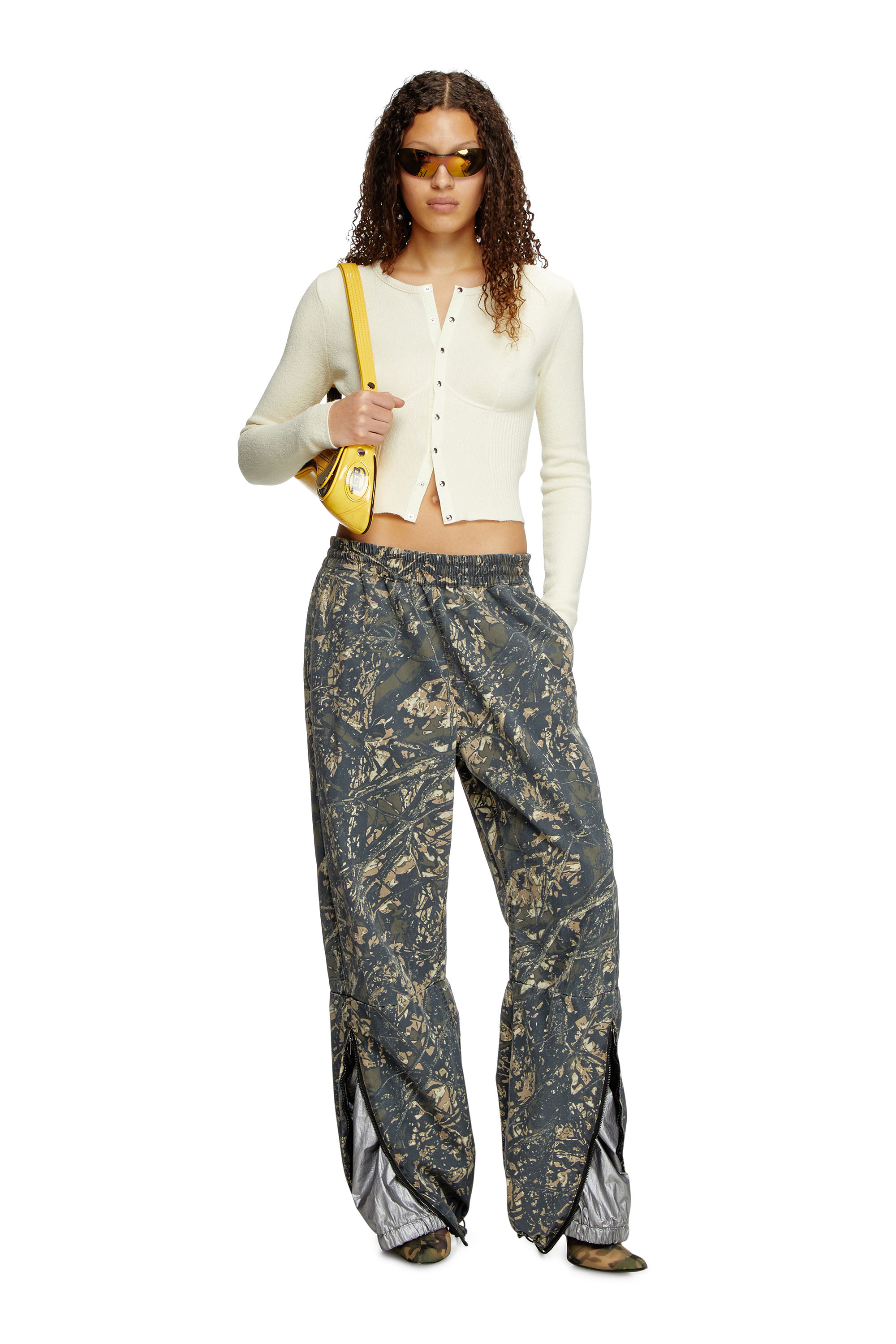 Diesel - M-LESTA, Female's Bustier-effect cropped cardigan in ホワイト - 2