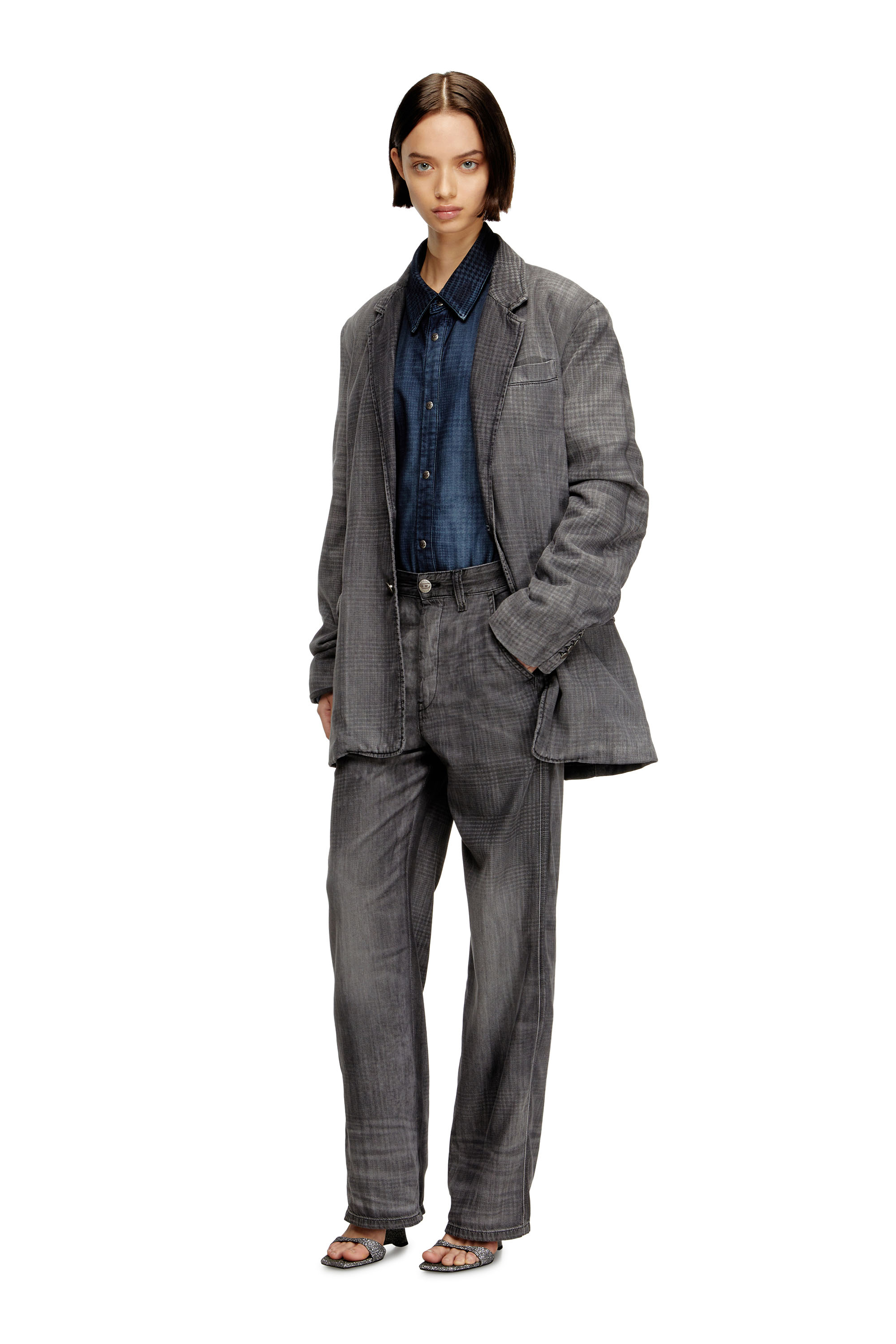 Diesel - Unisex's Regular Jeans D-Phant-chino 068UJ, グレー - 6