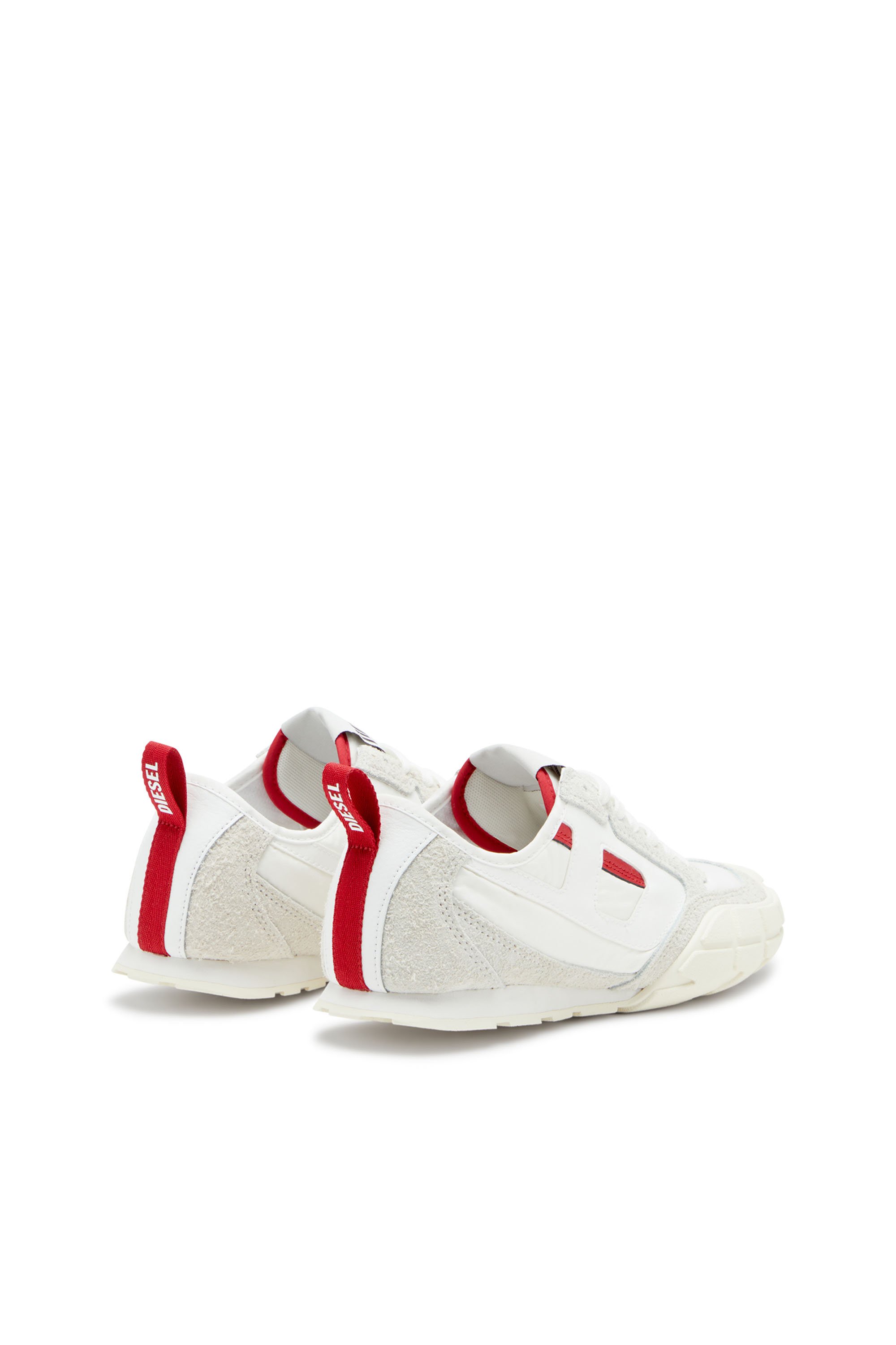 Diesel - S-PAGODHA LOW W, Female's S-Pagodha-Sneakers in leather, suede and ripstop in ホワイト/レッド/ブルー - 3