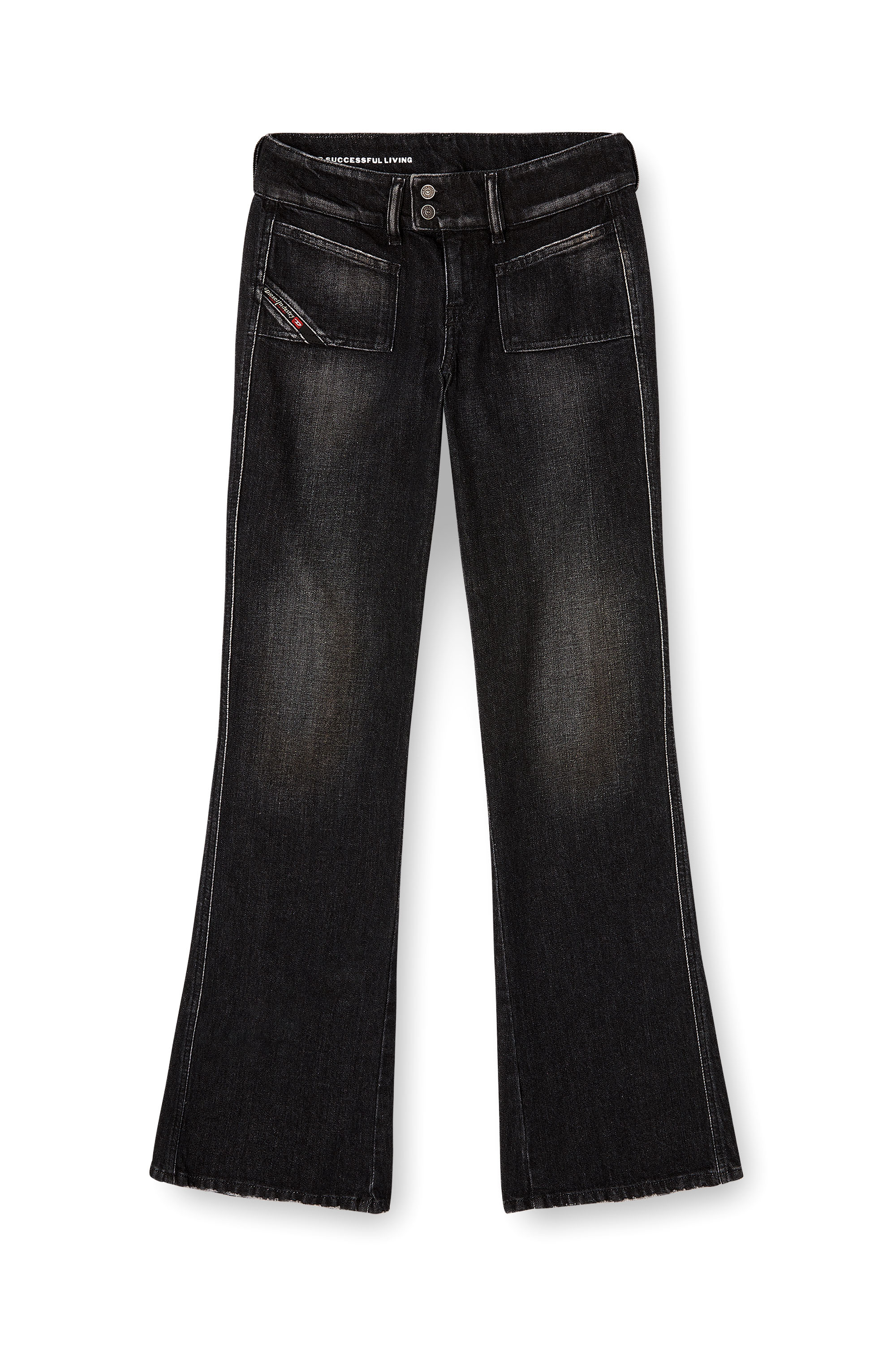 Diesel - Female's Bootcut Jeans D-Hush 09N50, ブラック/ダークグレー - 3