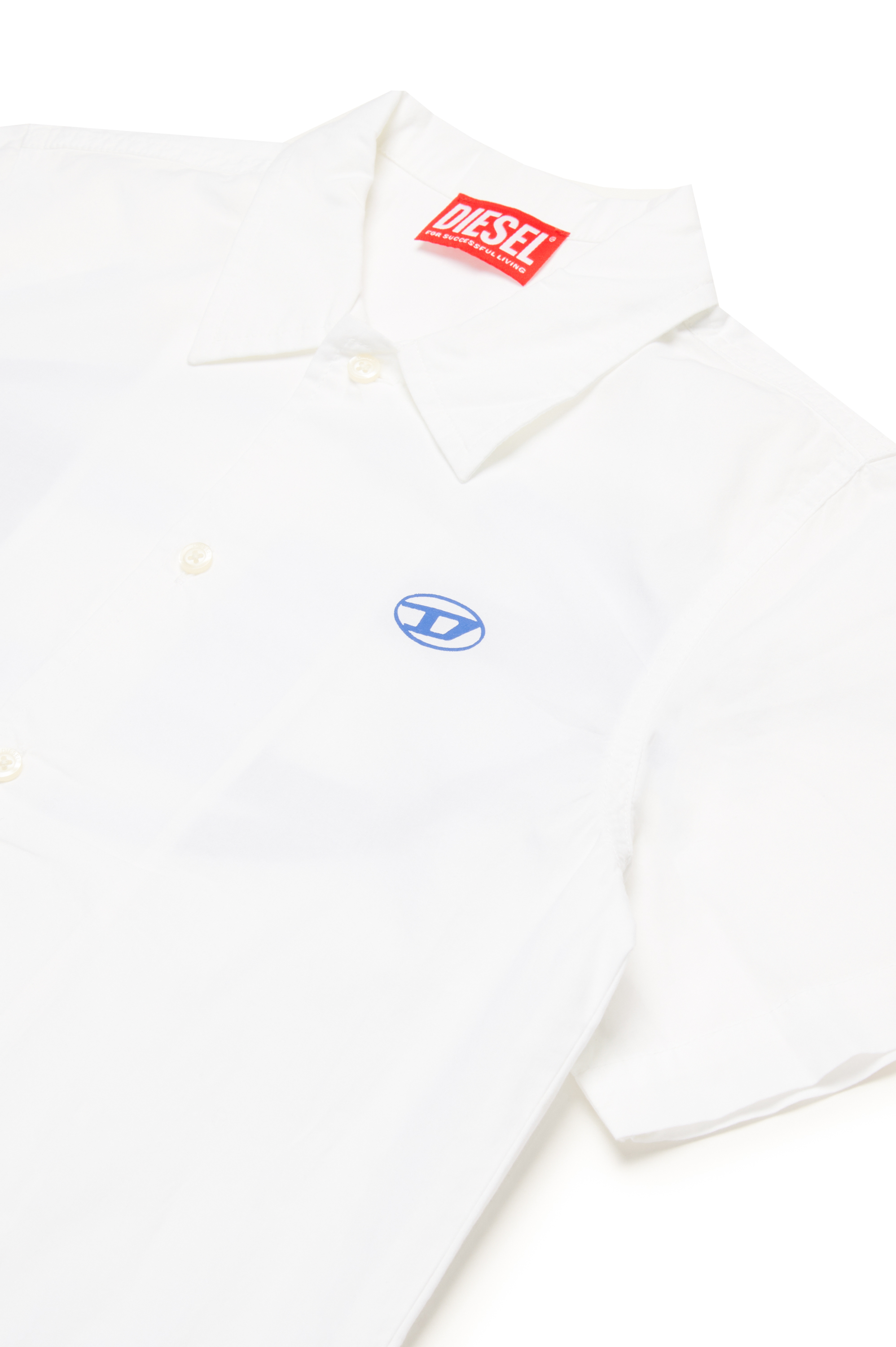 Diesel - MCPOLLY, Male's Short-sleeve shirt with Oval D print in ホワイト - 3