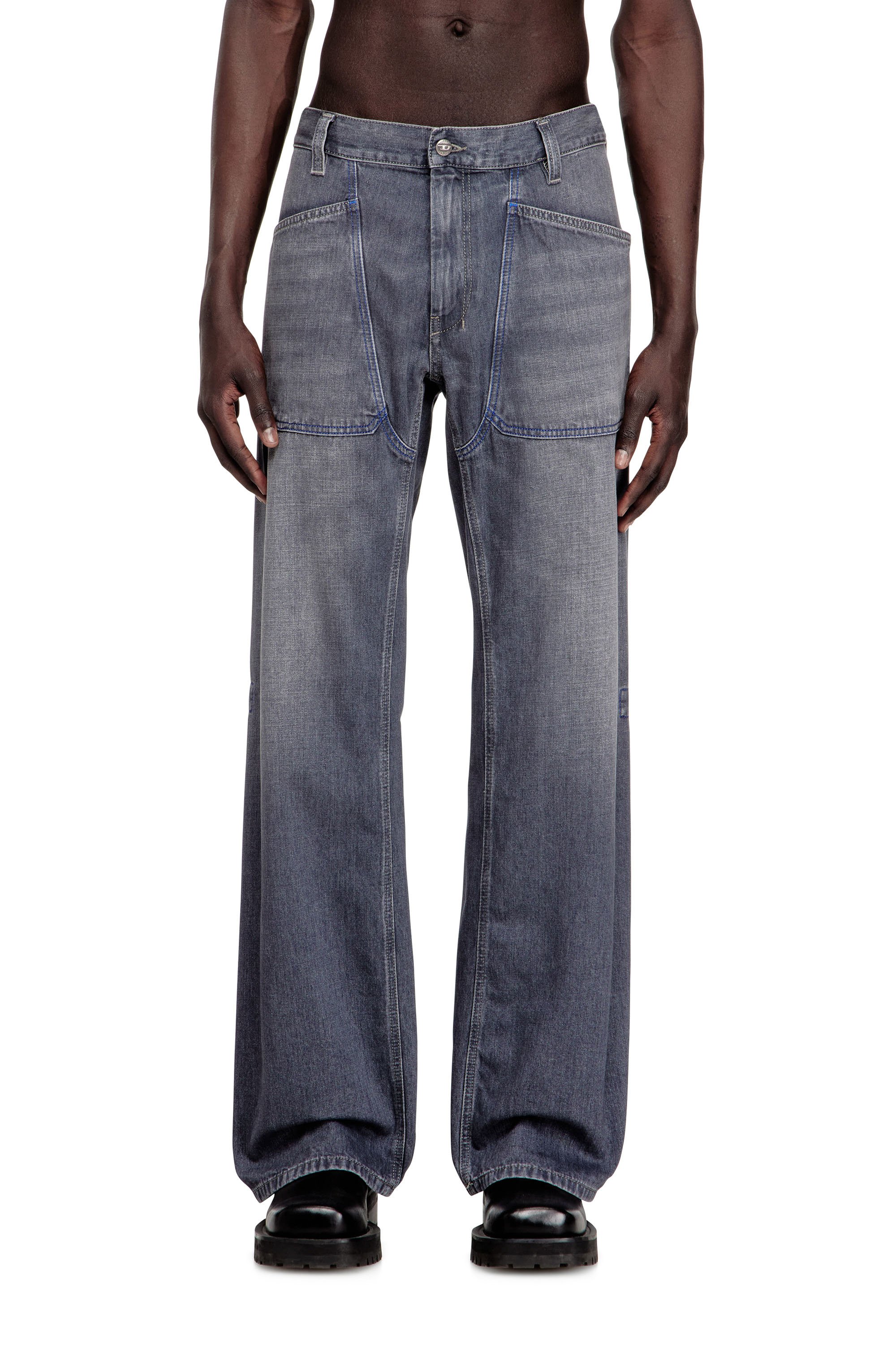 Diesel - Male's Relaxed Jeans D-Zeta 09N83, グレー - 1