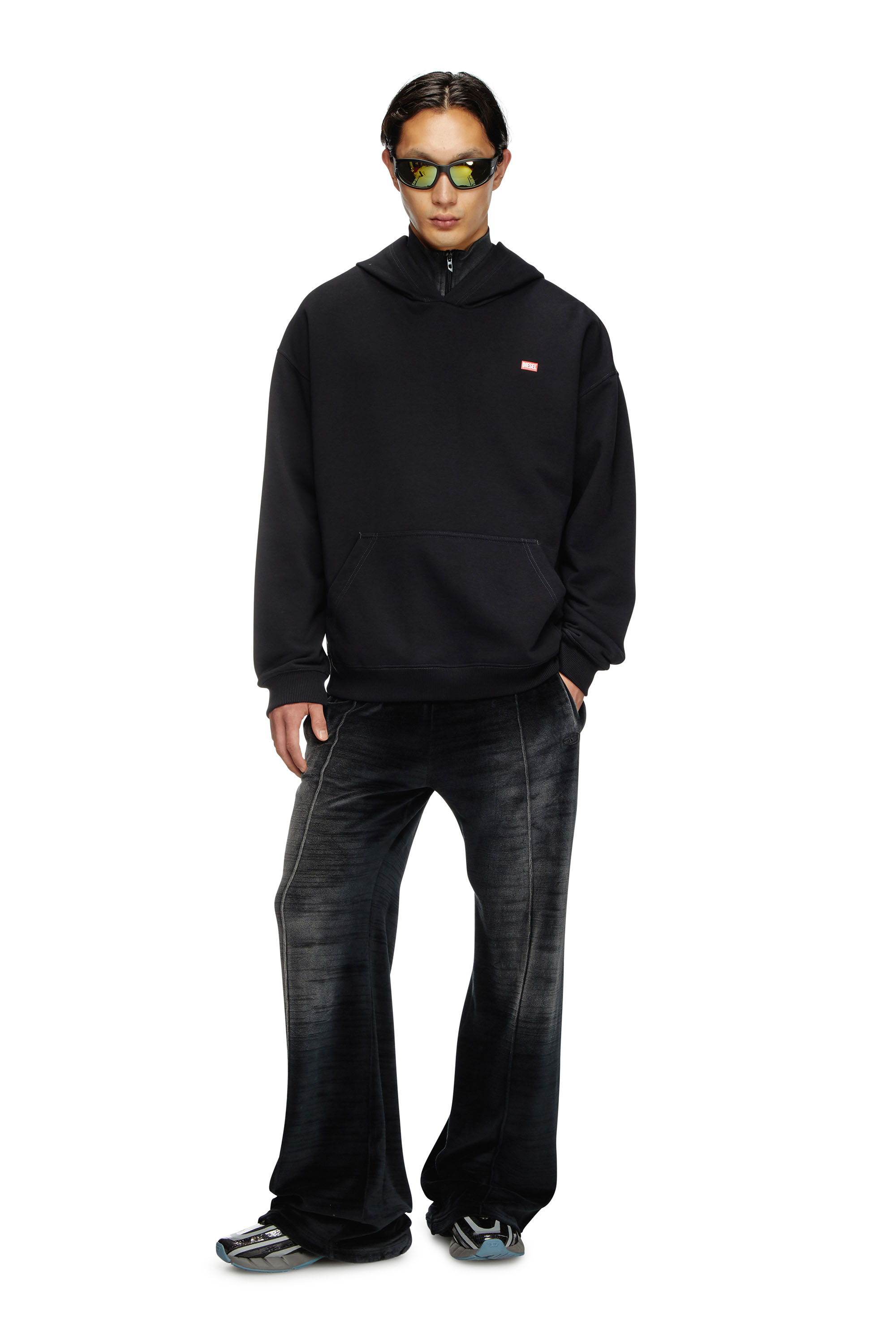 Diesel - S-BOXT-HOOD-R11, Male's Hoodie with runway set print in ブラック - 2