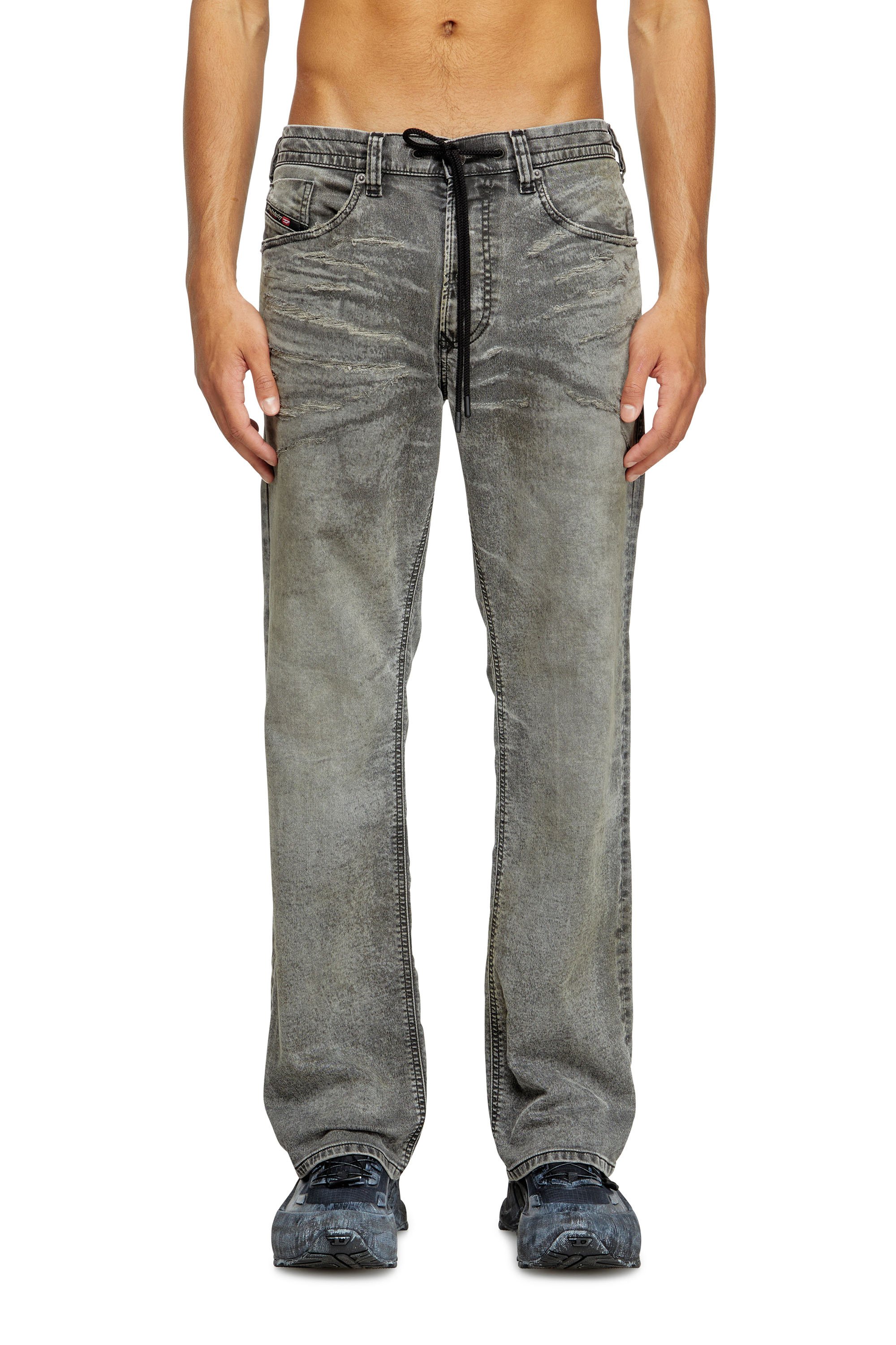 Diesel - Male's Relaxed 2080 D-Reel Joggjeans® 09M35, ブラック/ダークグレー - 1