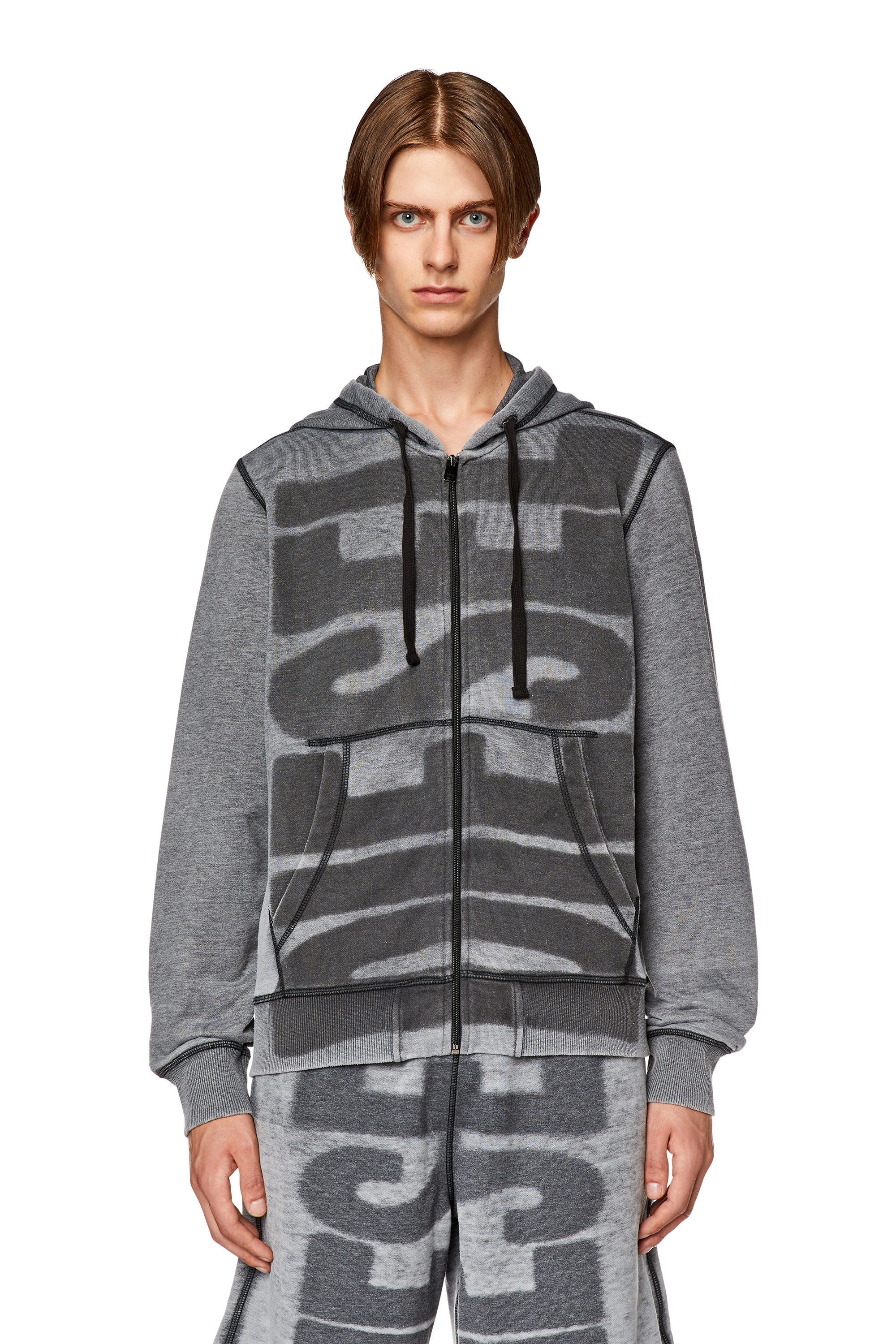 Diesel - S-GINN-HOOD-ZIP-L1, ブラック - Image 5