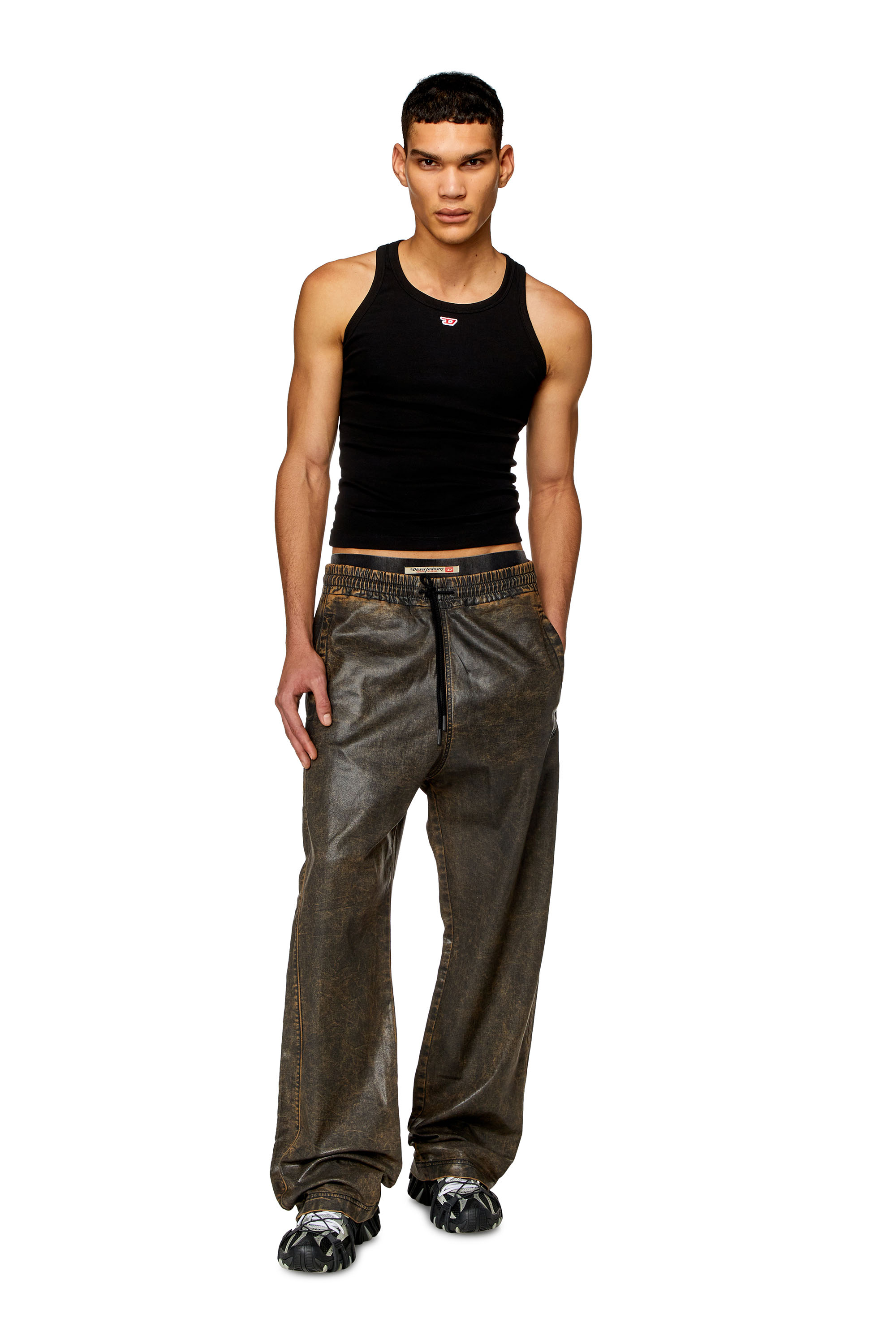 Diesel - Straight D-Martians Track Denim 068KR, ブラック/ブラウン - Image 5