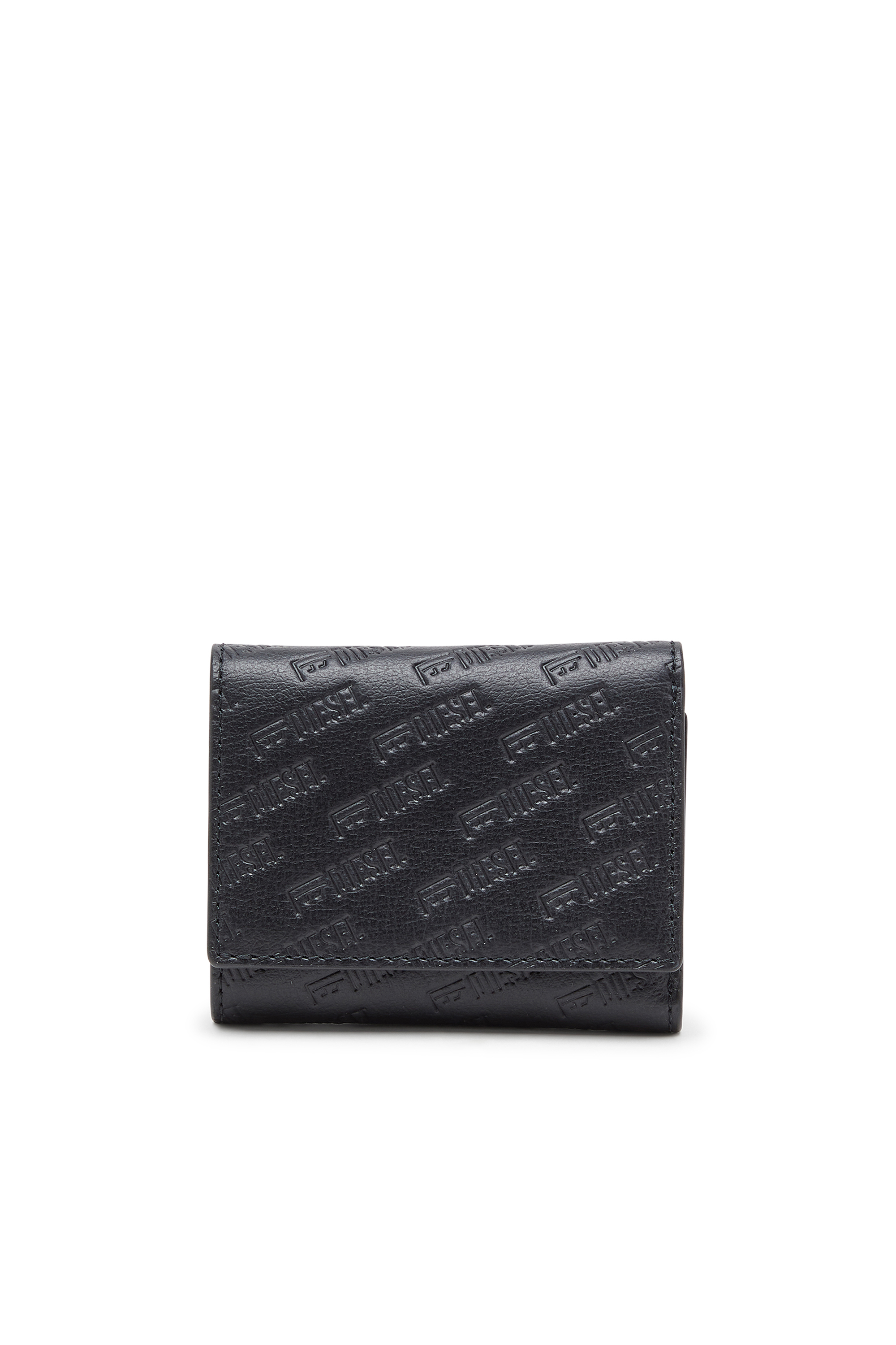 Diesel - MONOGRAM TRI-FOLD COIN S 3D, Male's 三つ折りウォレット in ブラック - 1