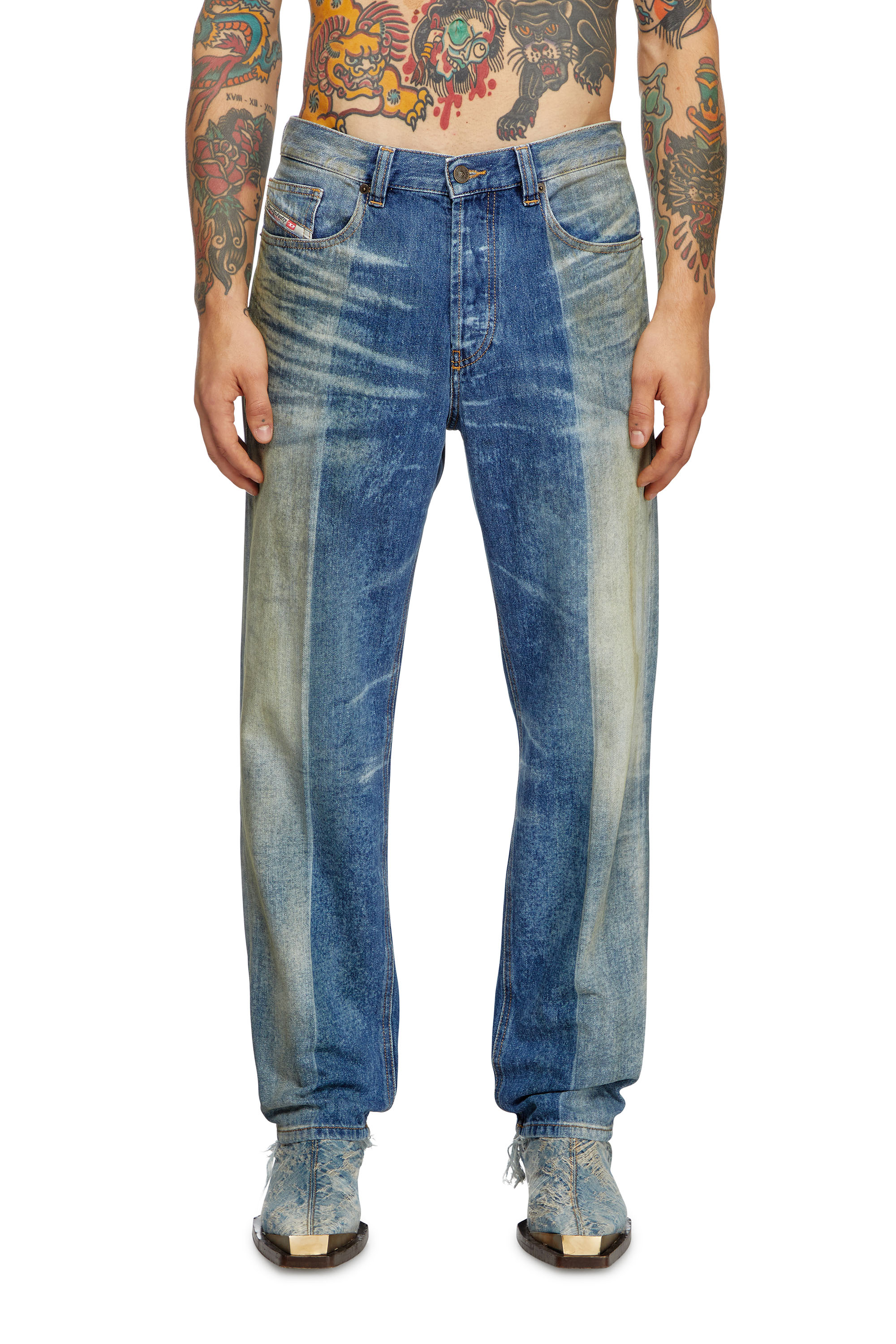 Diesel - Male's Regular Jeans 2024 D-Macs 09L04, ミディアムブルー - 1