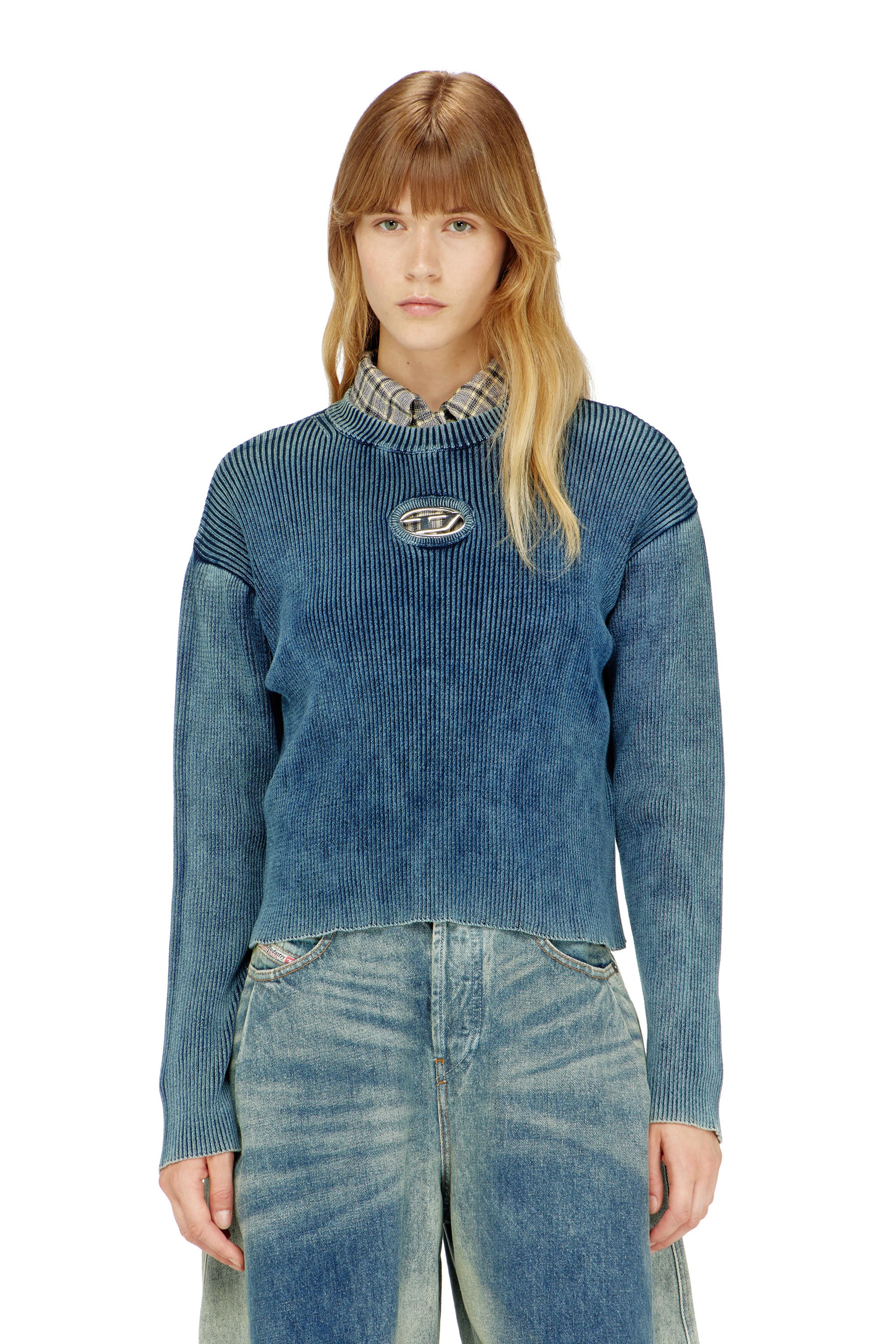 Diesel - M-ANCHOREX, Female's プルオーバーニット in ブルー - 1