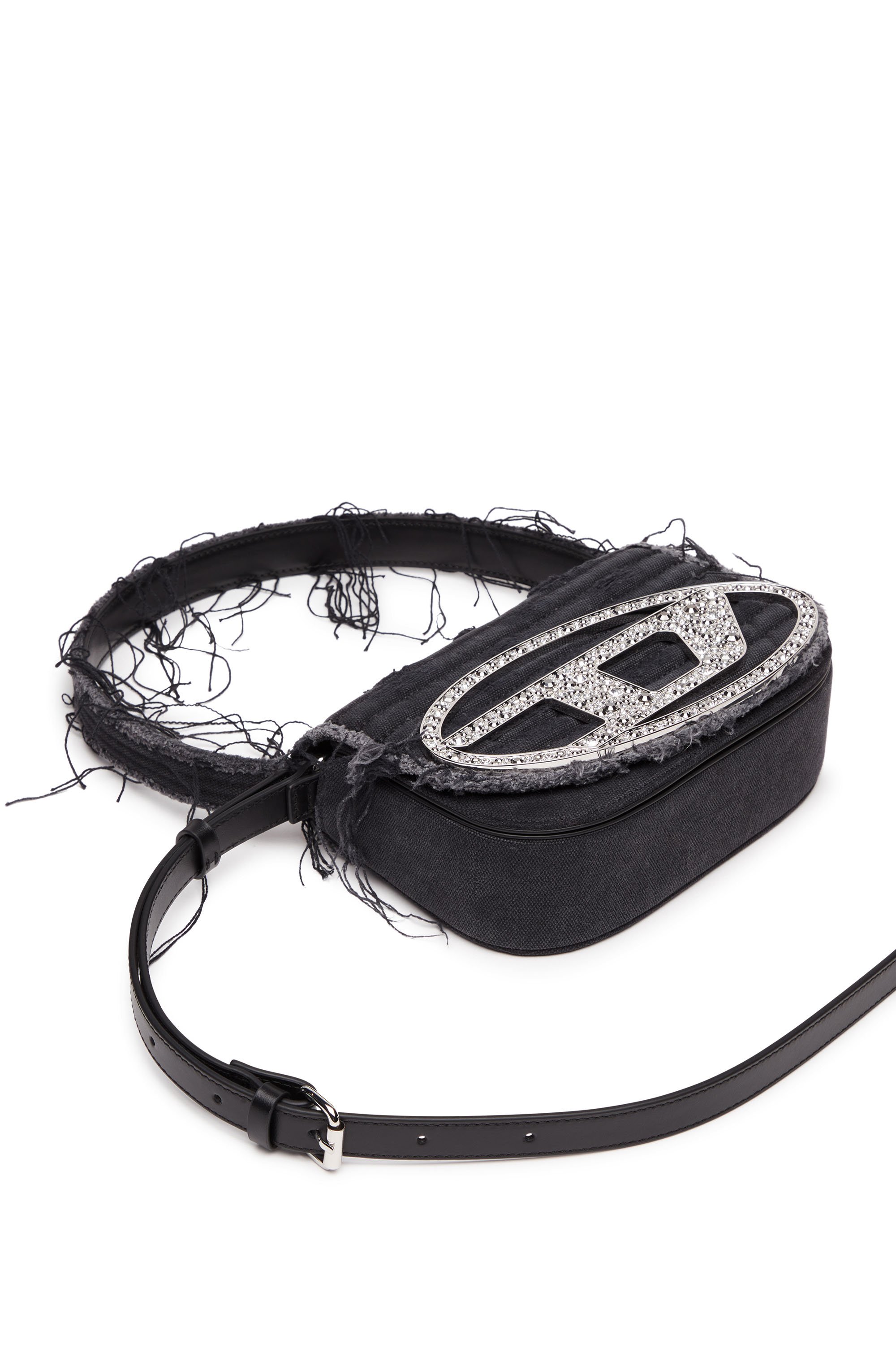 Diesel - 1DR, Female's 1DR-Iconic shoulder bag in canvas and leather in ブラック - 6