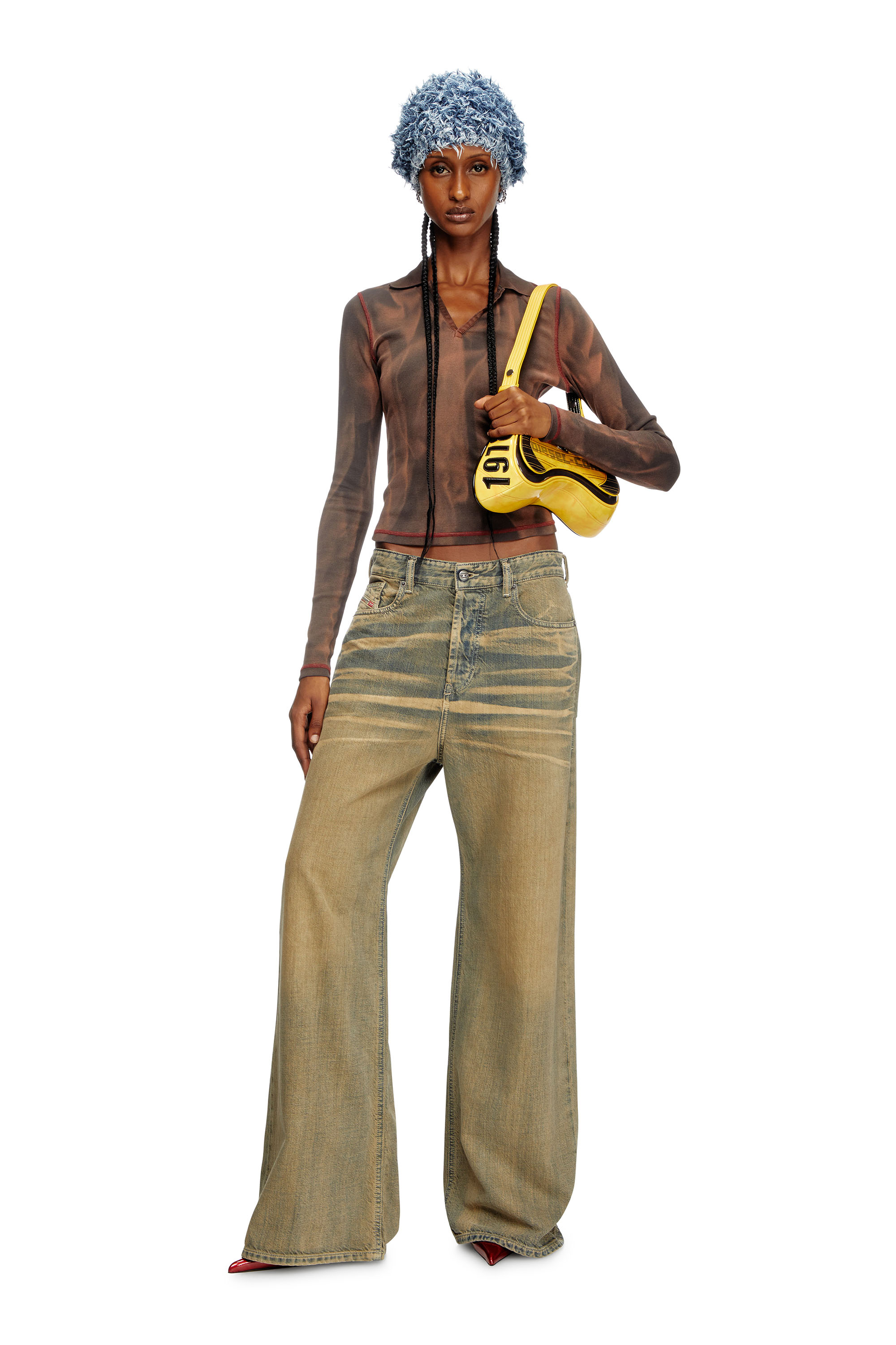 Diesel - Female's Relaxed Jeans 1996 D-Sire 09L49, ミディアムブルー - 1