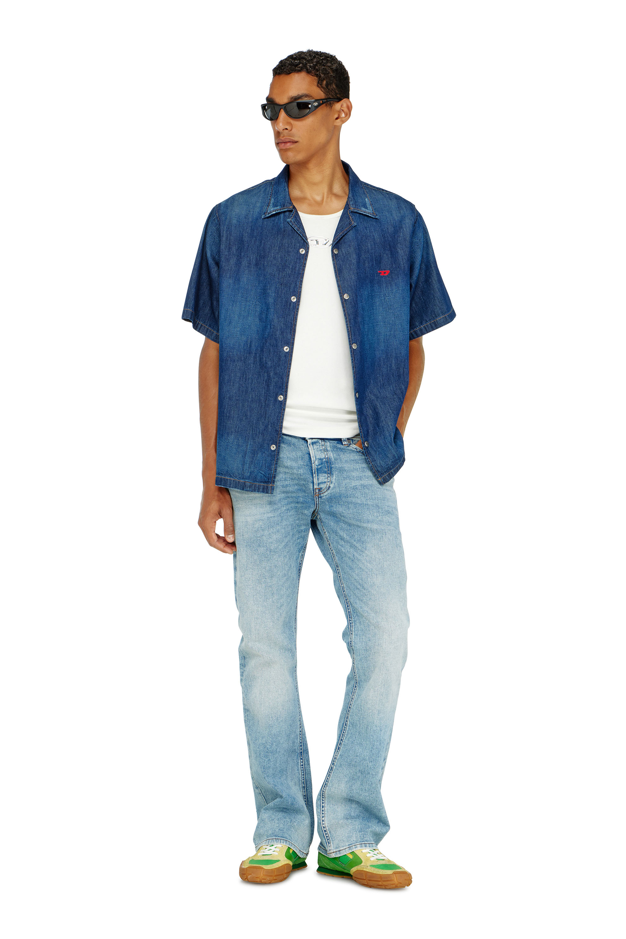 Diesel - D-NABIL-D, Male's デニムシャツ in ブルー - 1