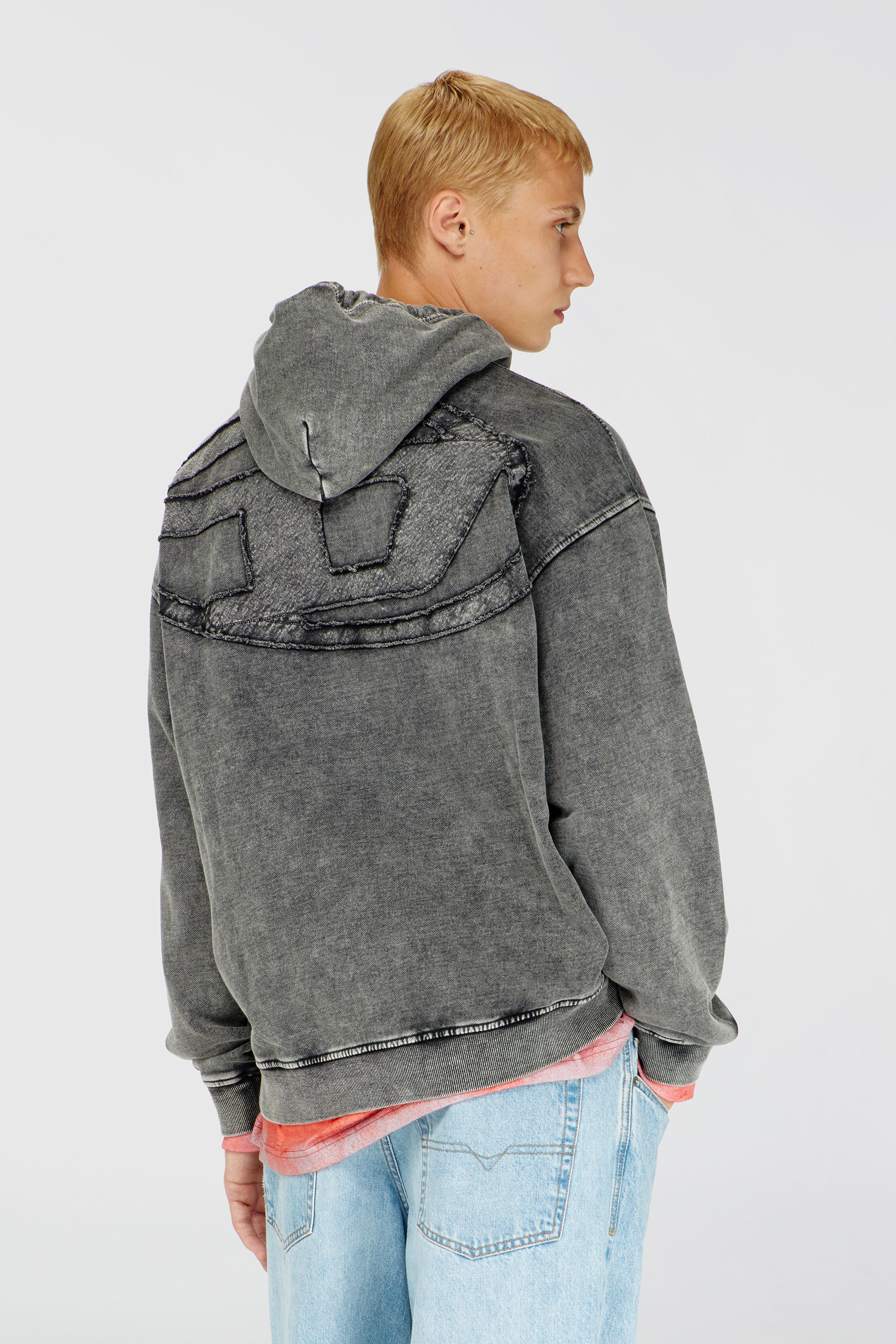 S-BOXT-HOOD-DEN プルオーバーパーカー｜グレー｜メンズ｜DIESEL