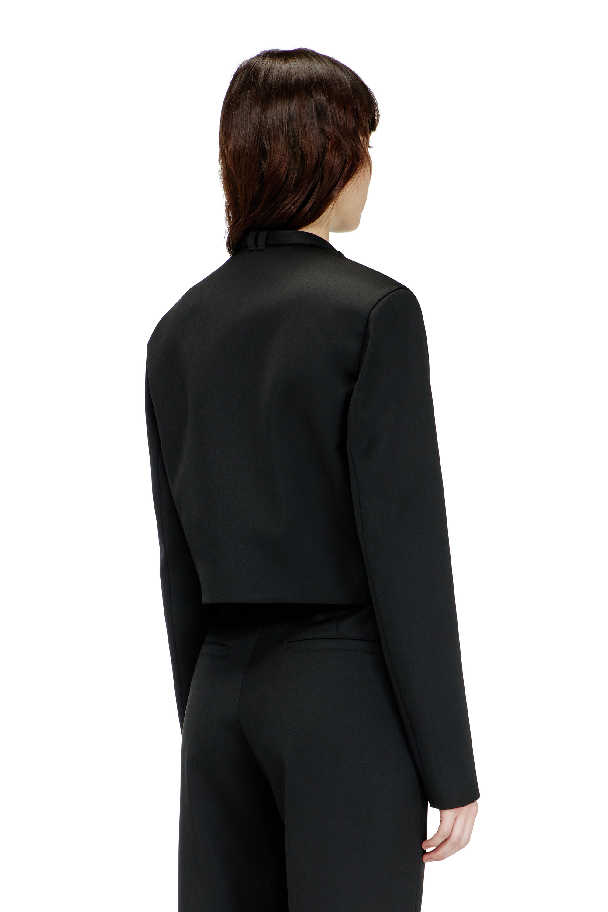 Diesel - G-HAVOC-1, Female's Tailored jacket with biker neck strap in ブラック - 5