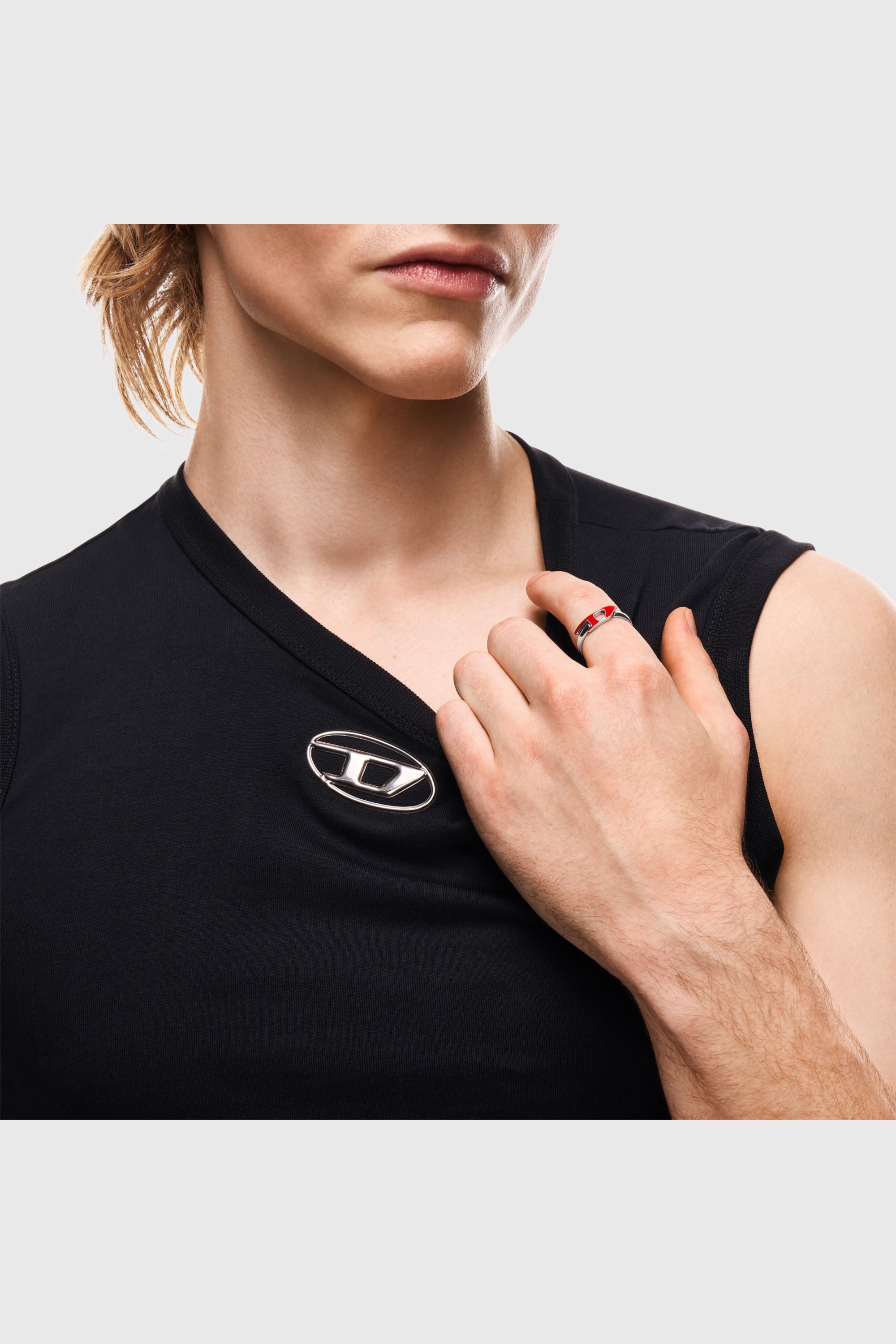 Diesel - DX1688040 JEWELLERY, Unisex's リング in シルバー/ブルー - 5